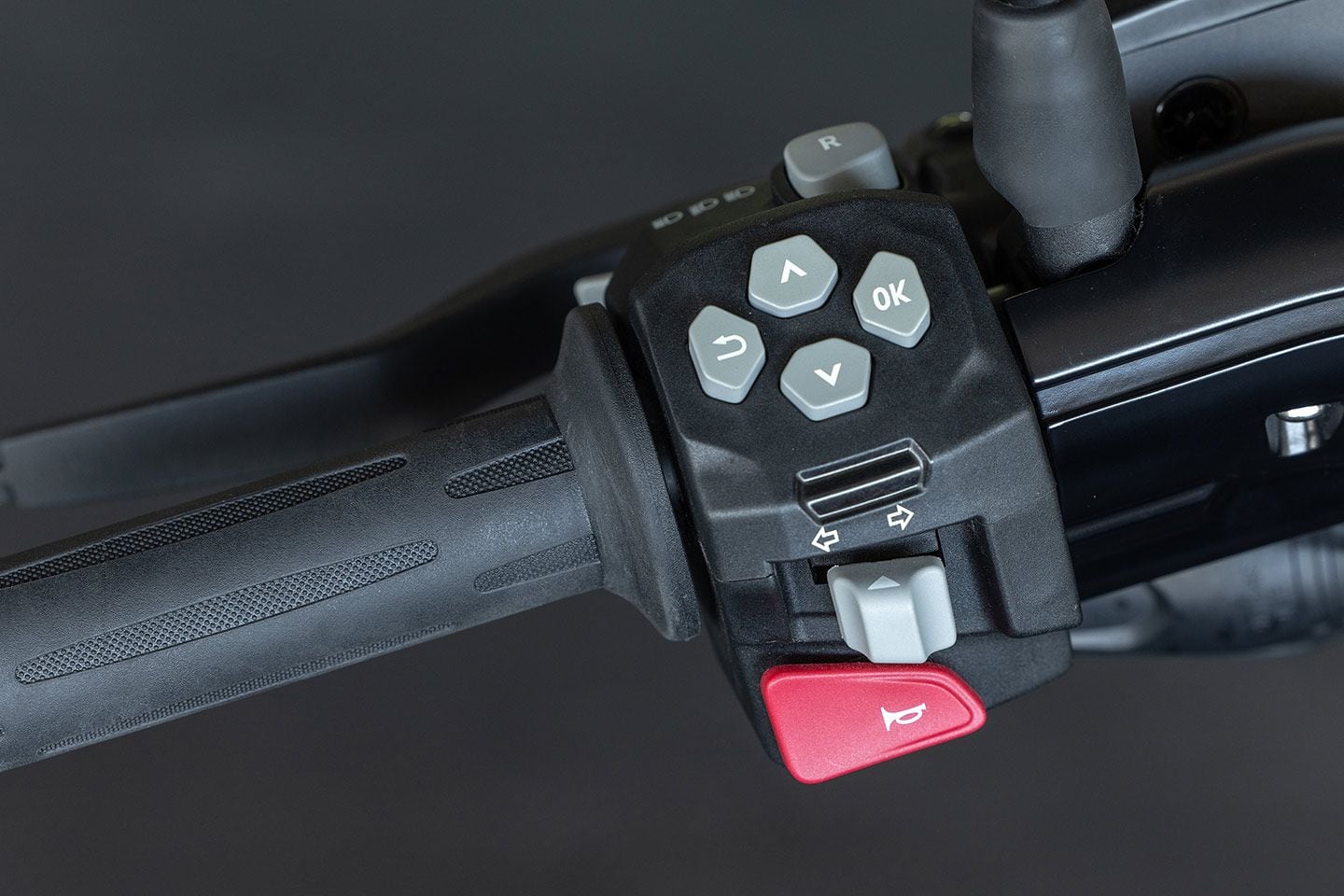 Heated grips and reverse expand riding season and ease of use. Reverse (hold down the “R” button up top) provides up to 1.8 mph and torque to climb a maximum 7 percent grade.