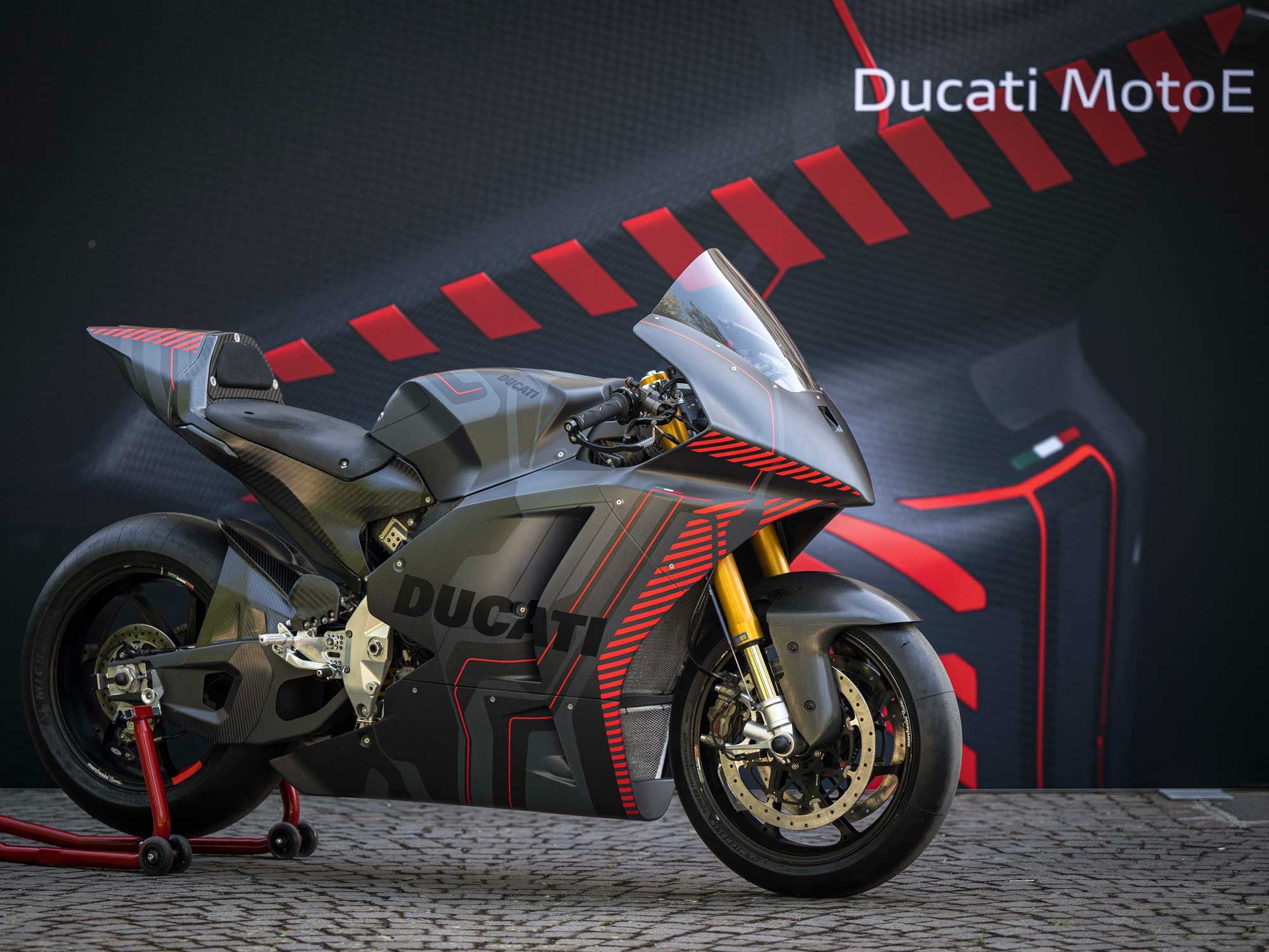 A new era in Ducati racing: the V21L MotoE race bike.