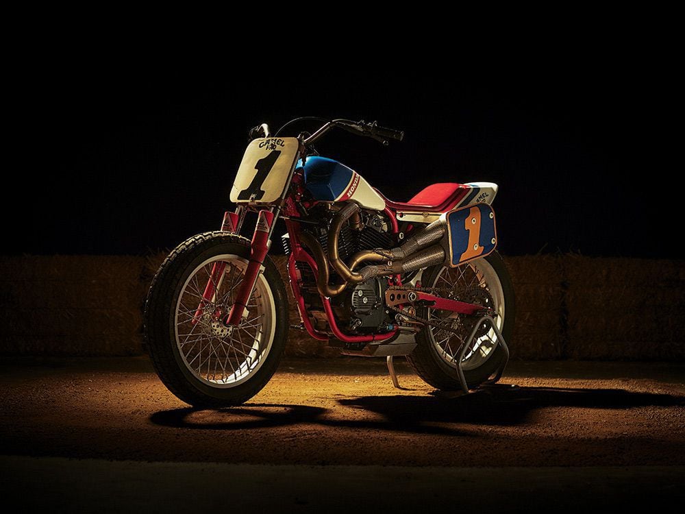 Honda exited flat track racing in 1988 after intake restrictors were imposed.