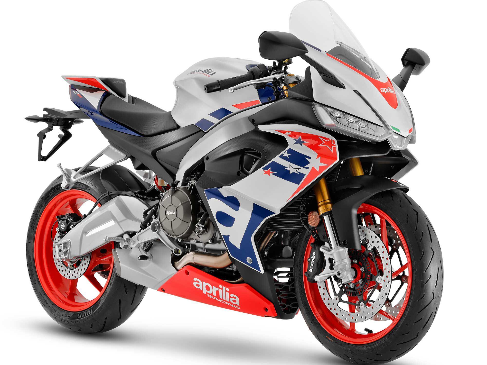 Pricing and availability have not been announced for the 2022 Aprilia RS 660 Limited Edition that celebrates the model’s MotoAmerica championship.