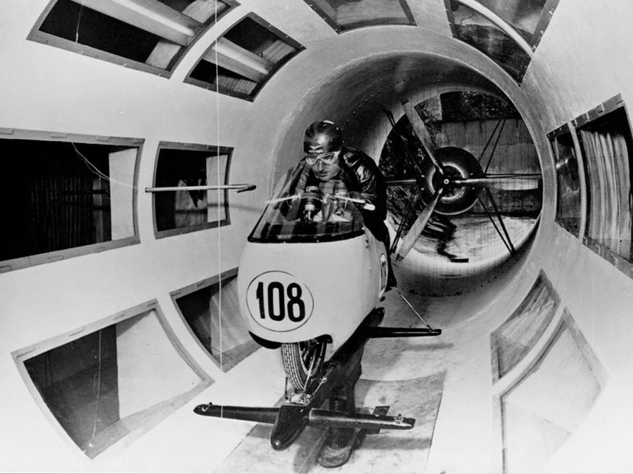 Moto Guzzi’s wind tunnel.