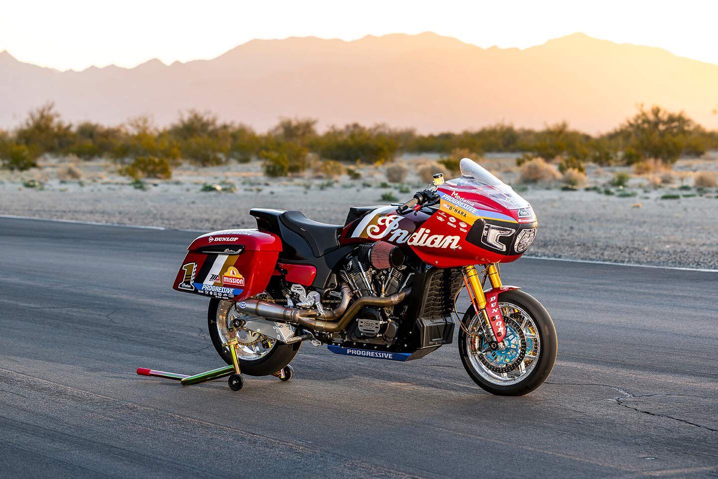 New look for Indian’s King of the Baggers Challenger for 2023.