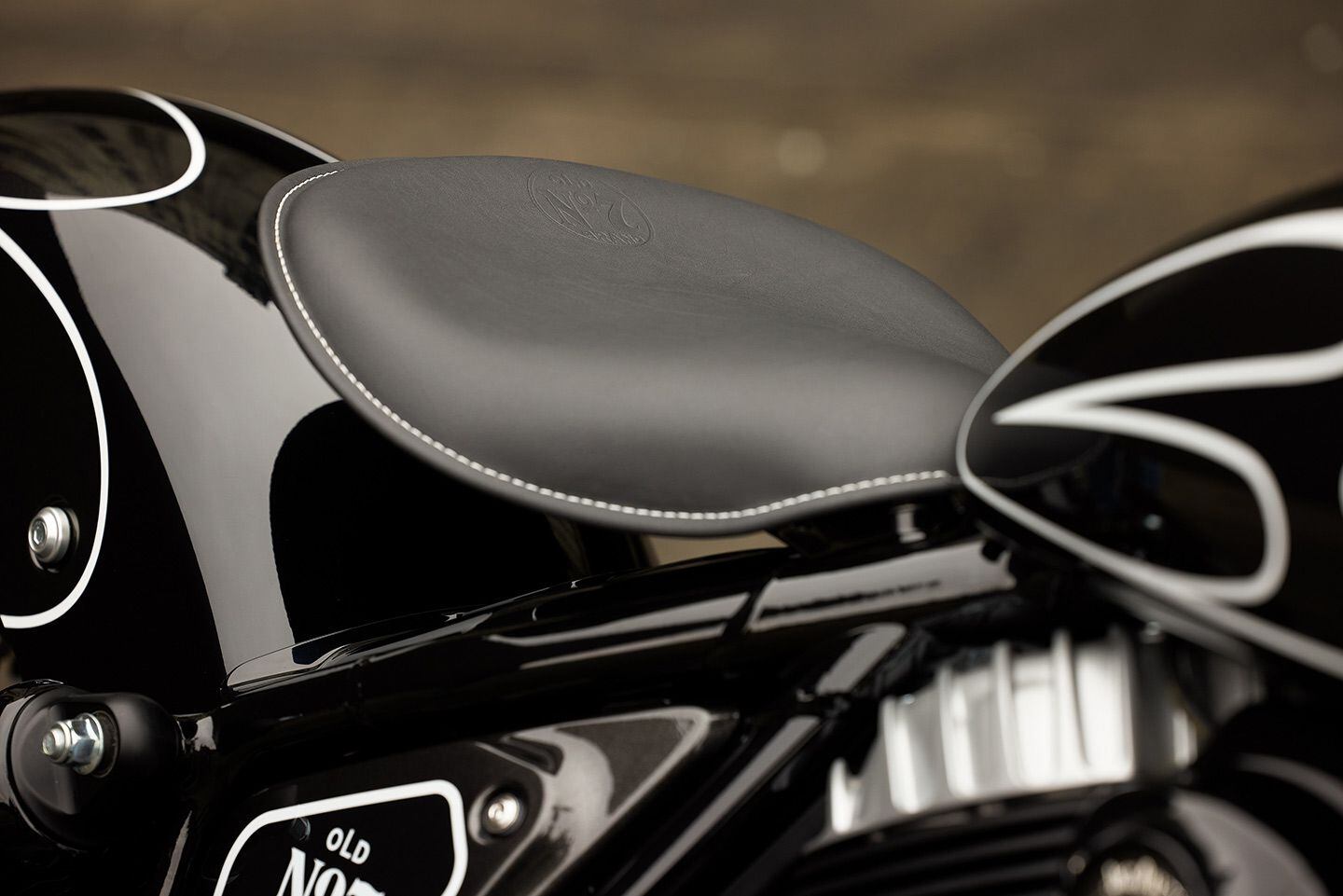 No blank surface goes untouched: Even the saddle gets a stamped logo to indicate special model status.