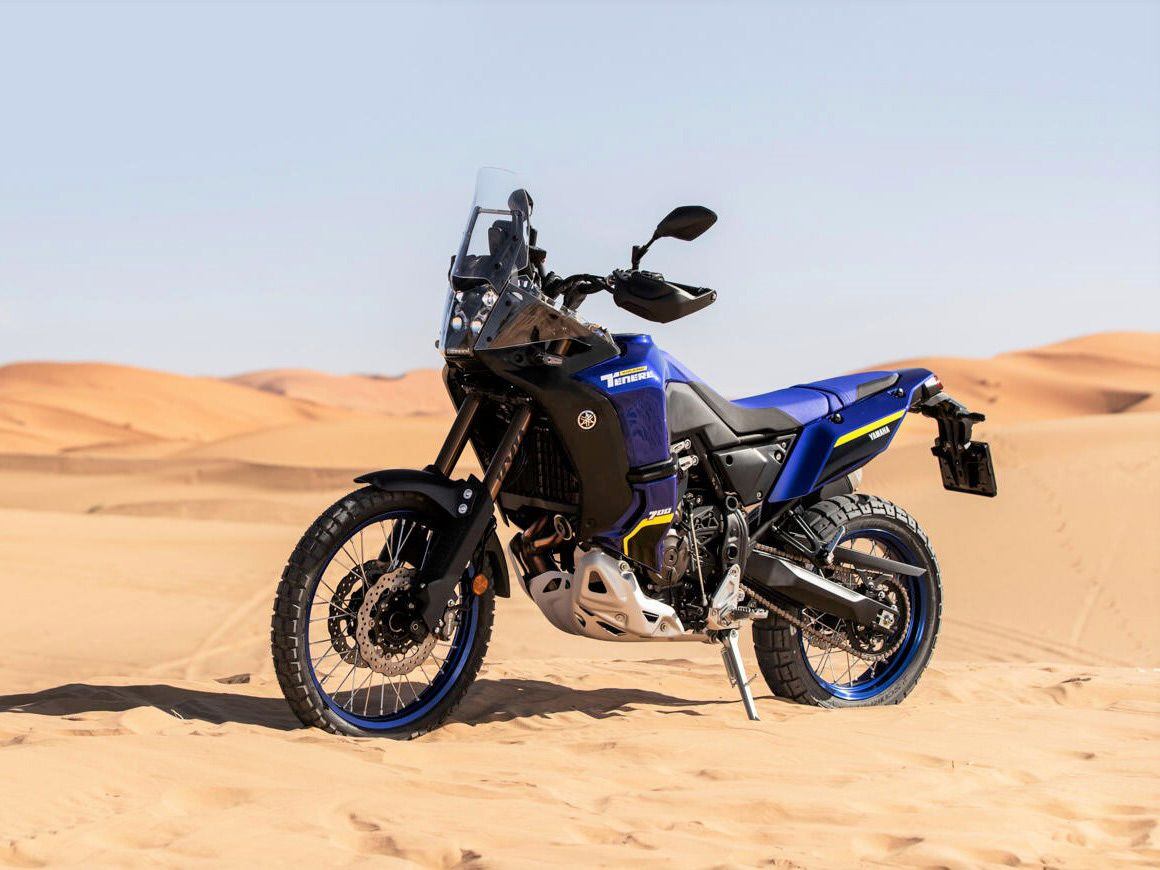 The 2022 Yamaha Ténéré 700 World Raid viewed from the left.