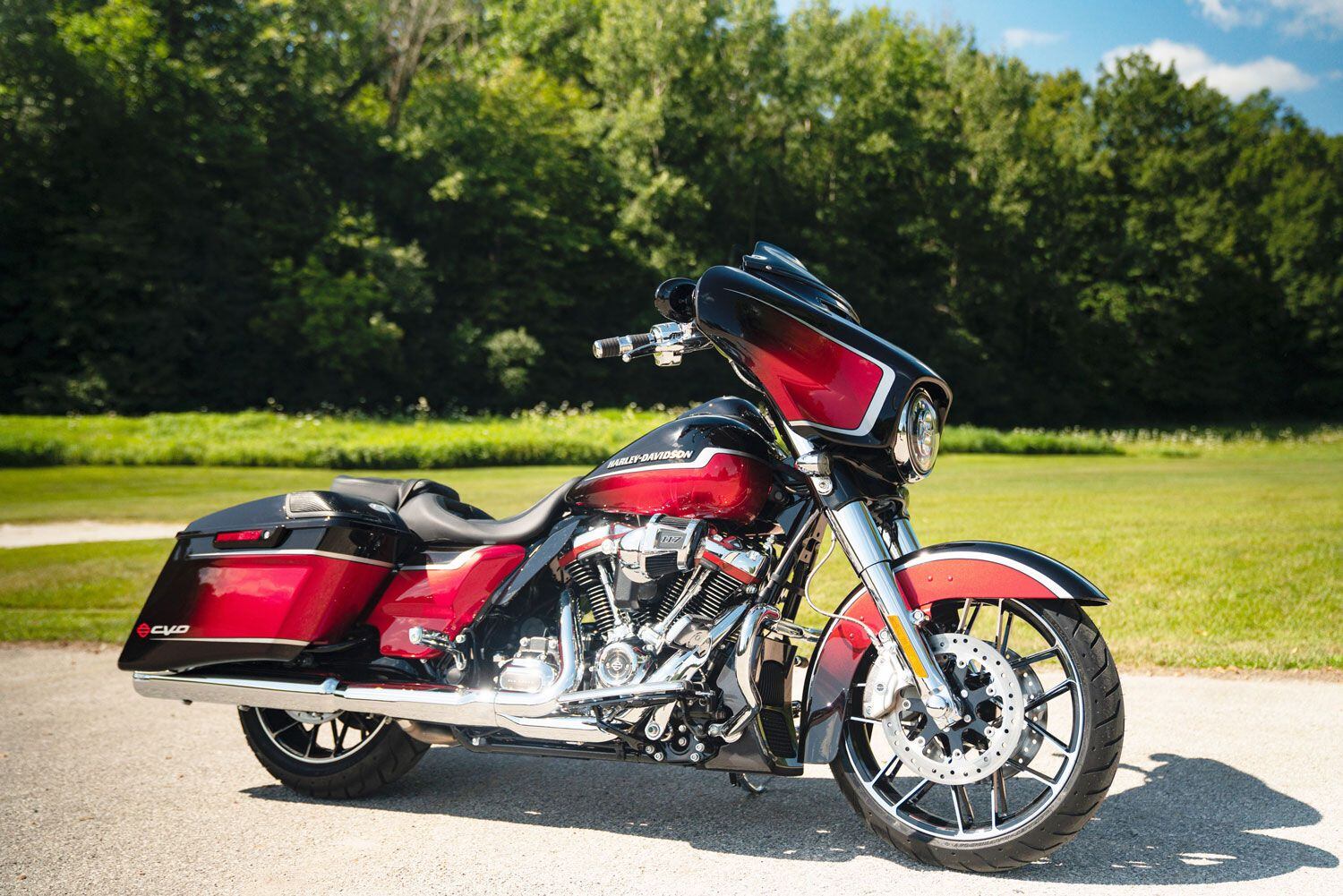 The 2021 CVO Street Glide is one of the two new-year bikes sporting the all-new H-D/Rockford Fosgate audio system.