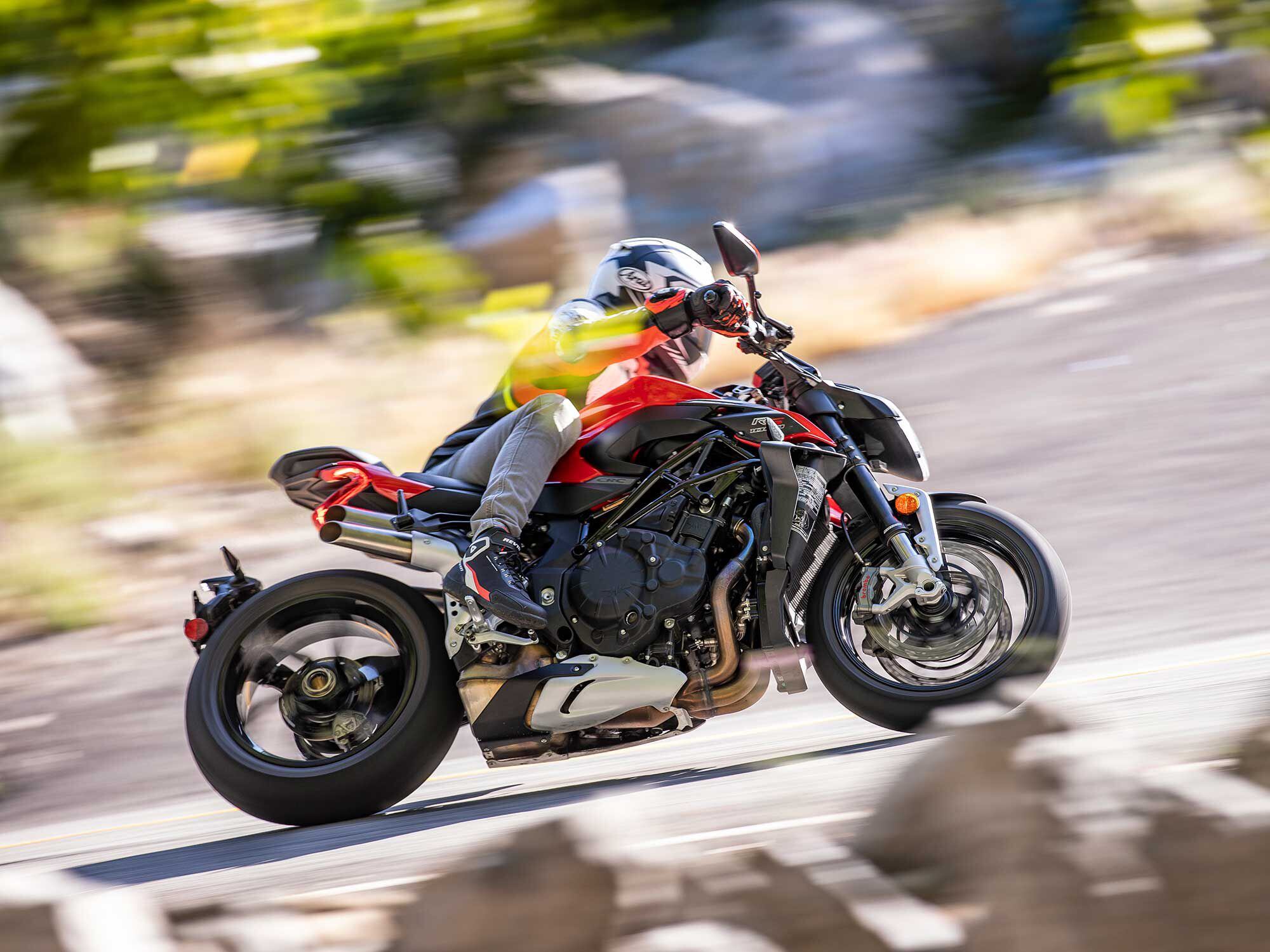 MPG be damned! It’s hard to think about fuel economy on Brutale.