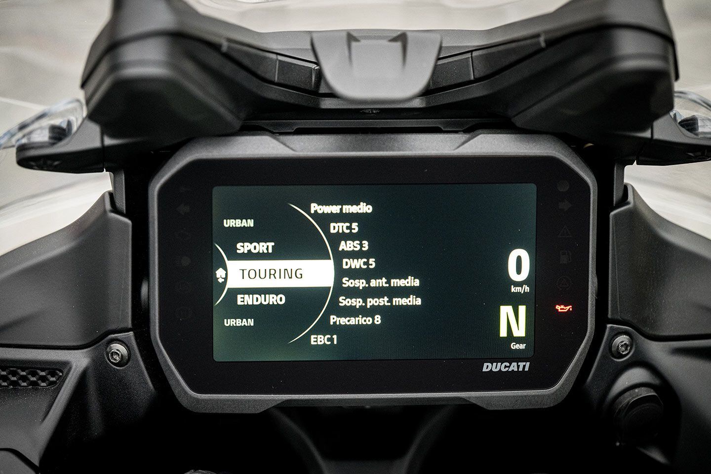 Getting into the menus and making changes is logical and well executed on the Multistrada.