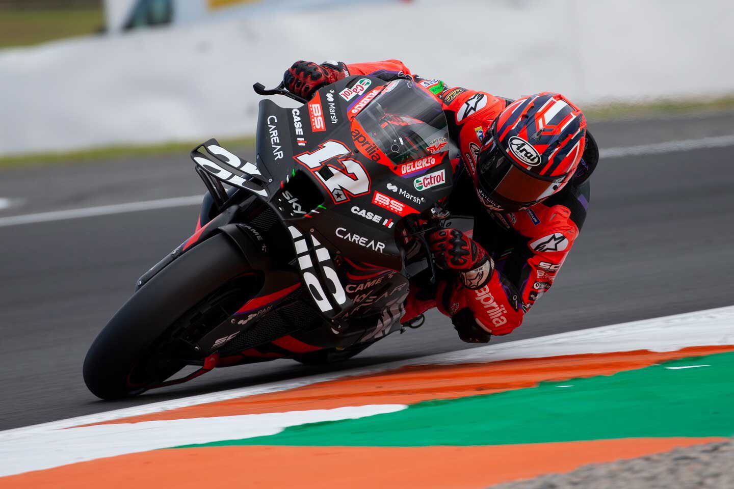 Maverick Viñales ended the test with the quickest time.