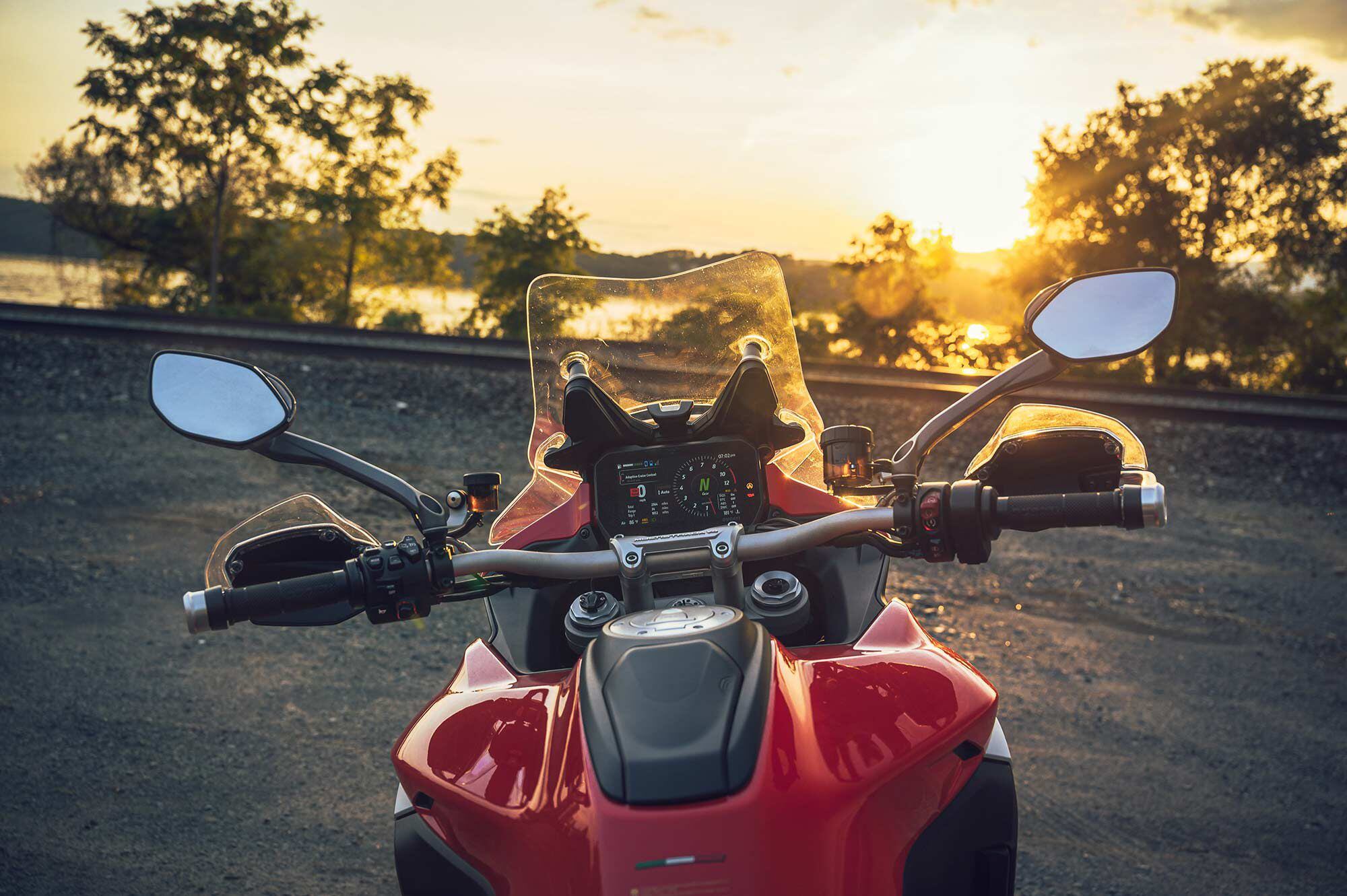 On-screen navigation is a game changer in the two-wheeled space. The Multistrada V4 uses the Sygic navigation app and the Ducati Connect app in conjunction with a smartphone. It works but it takes a while for the bike and phone to sync and requires the phone never goes to sleep. At the end of the day, Sygic is not Google maps or Apple maps. The system is good enough to use, but it’s also bad enough that I was angry every time I used it, accustomed as I am to my Volkswagen’s Apple CarPlay.