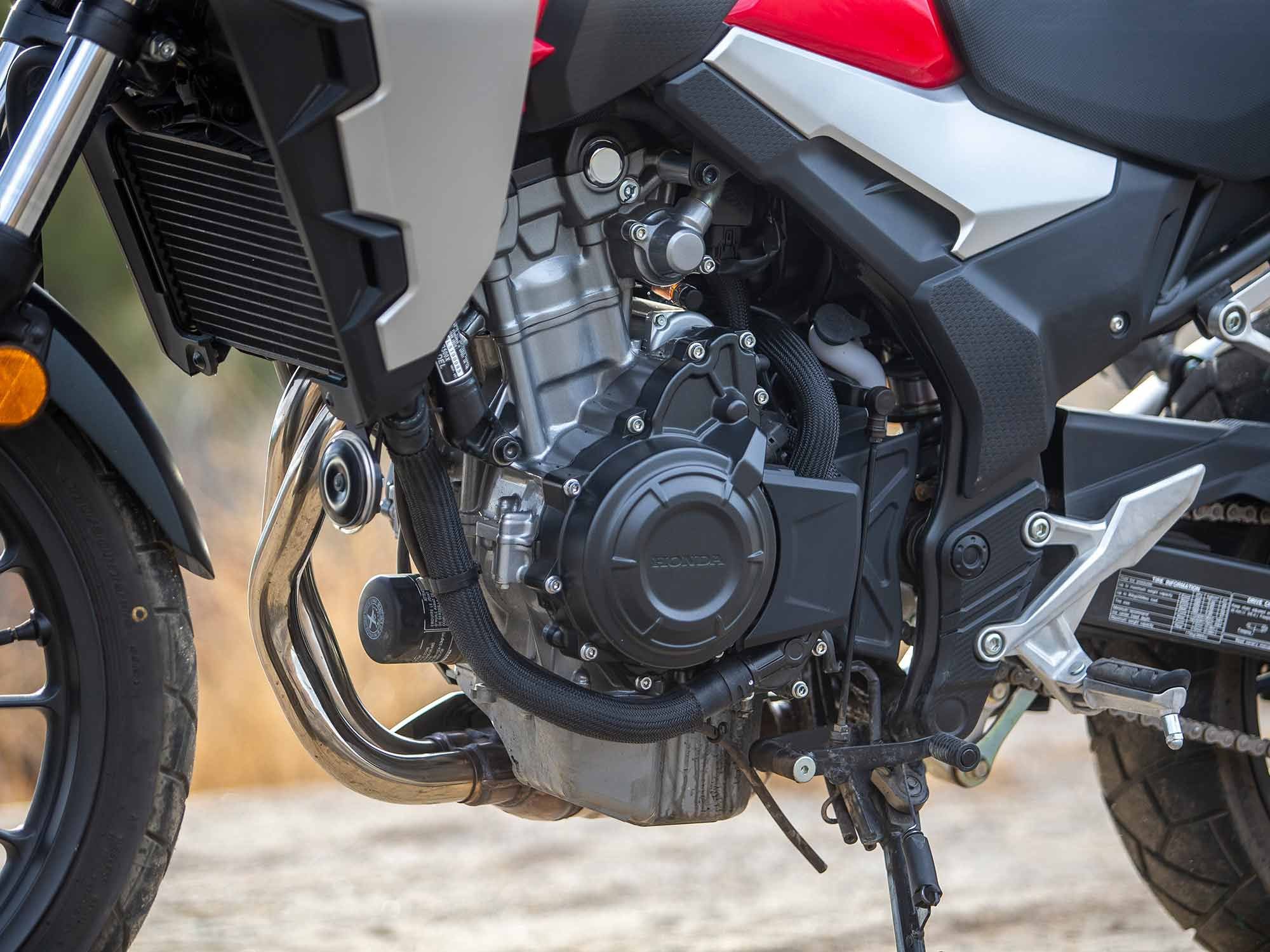 The 471cc parallel twin is a very smooth deliverer of power and is suitable for any type of rider or riding.