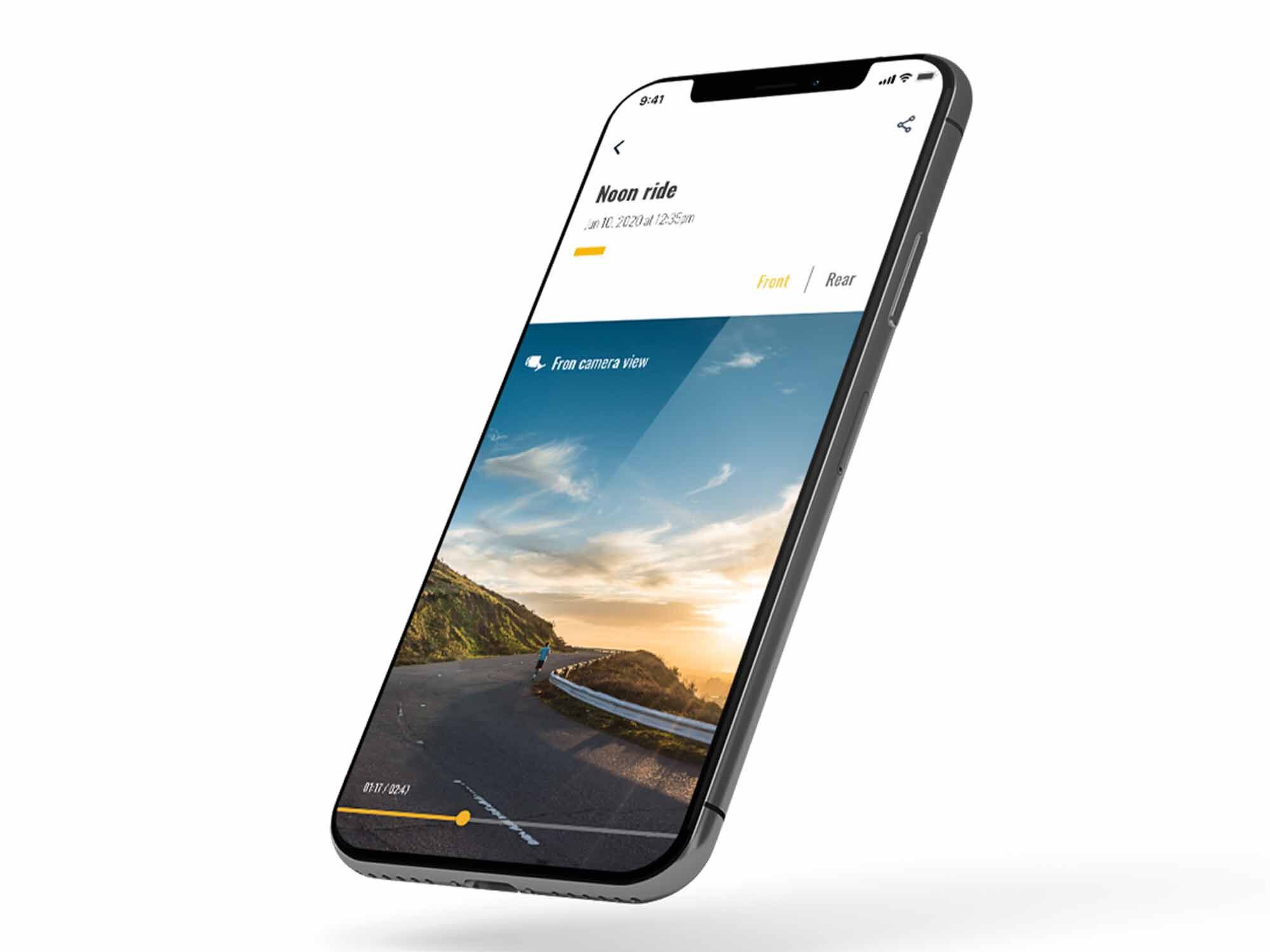A companion app lets you access ride summaries and customize alerts.