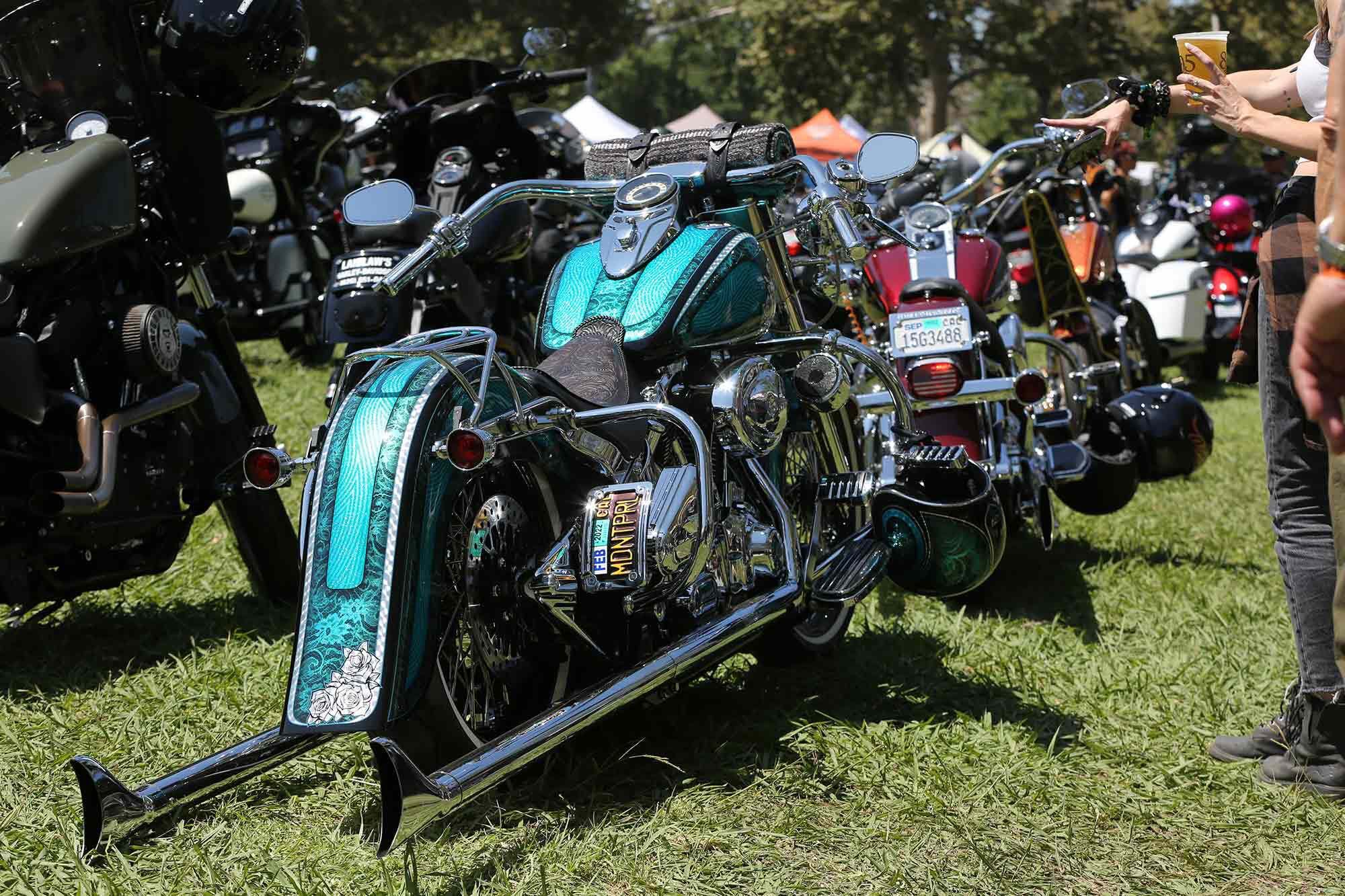 Chromed-out vicla Softail named “Midnight Pearl.”