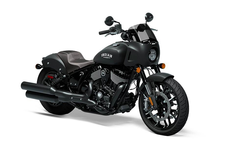 The 2023 Indian Sport Chief in Black Smoke.