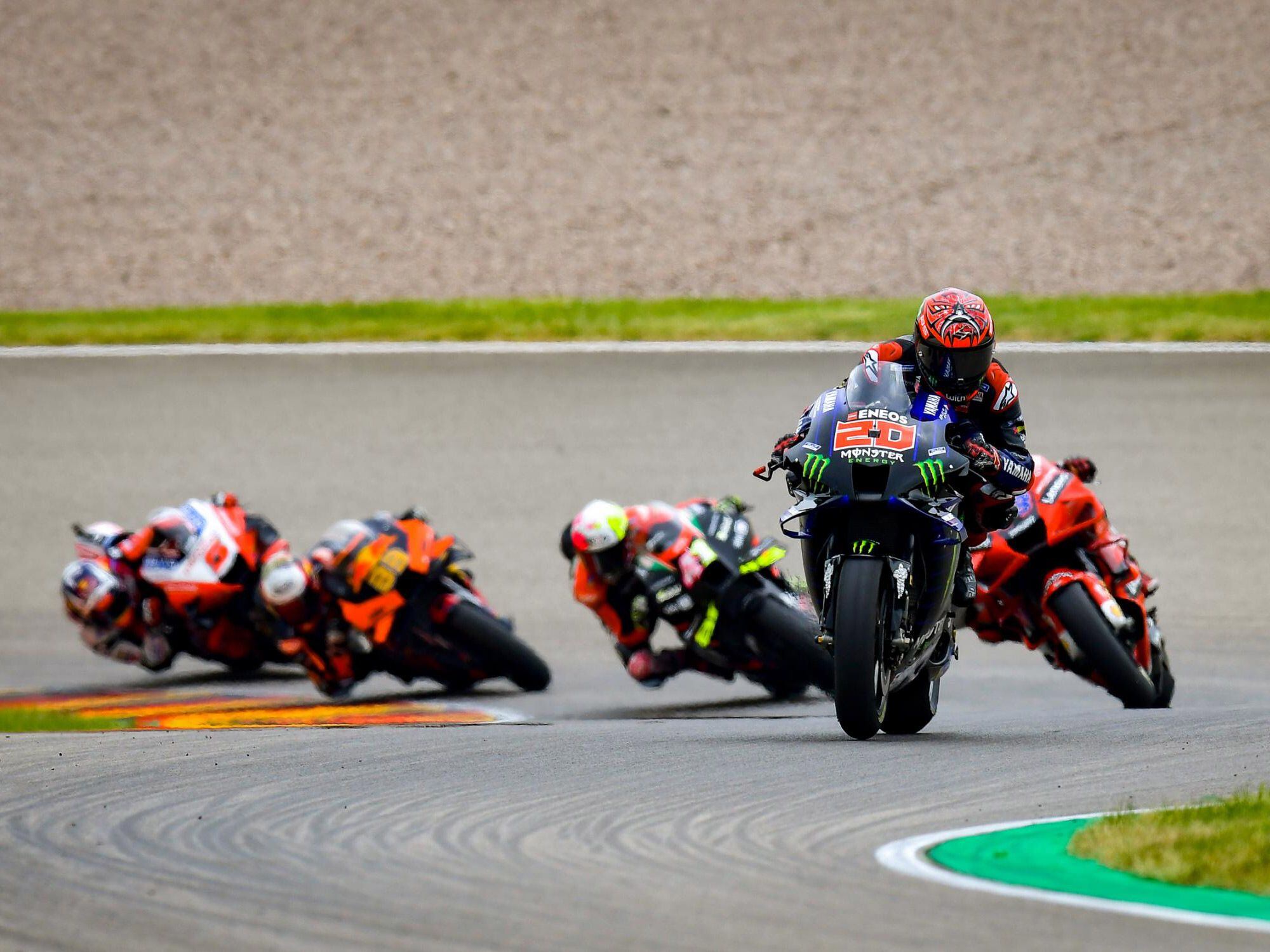 Fabio Quartararo finished nearly 7 seconds behind Márquez in third.