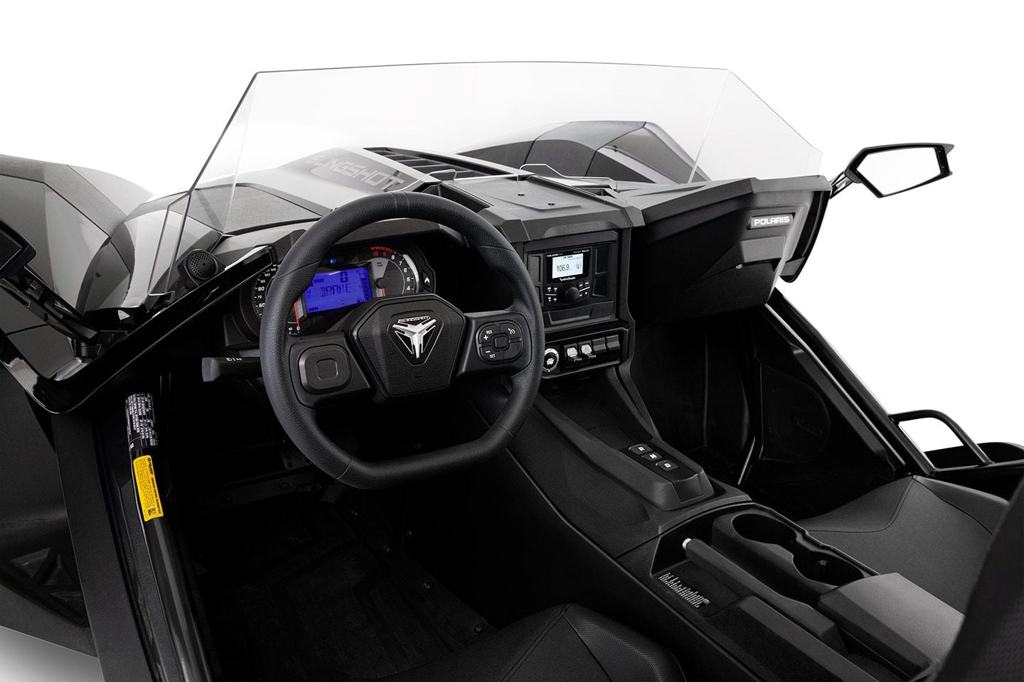 Polaris Slingshot interior.