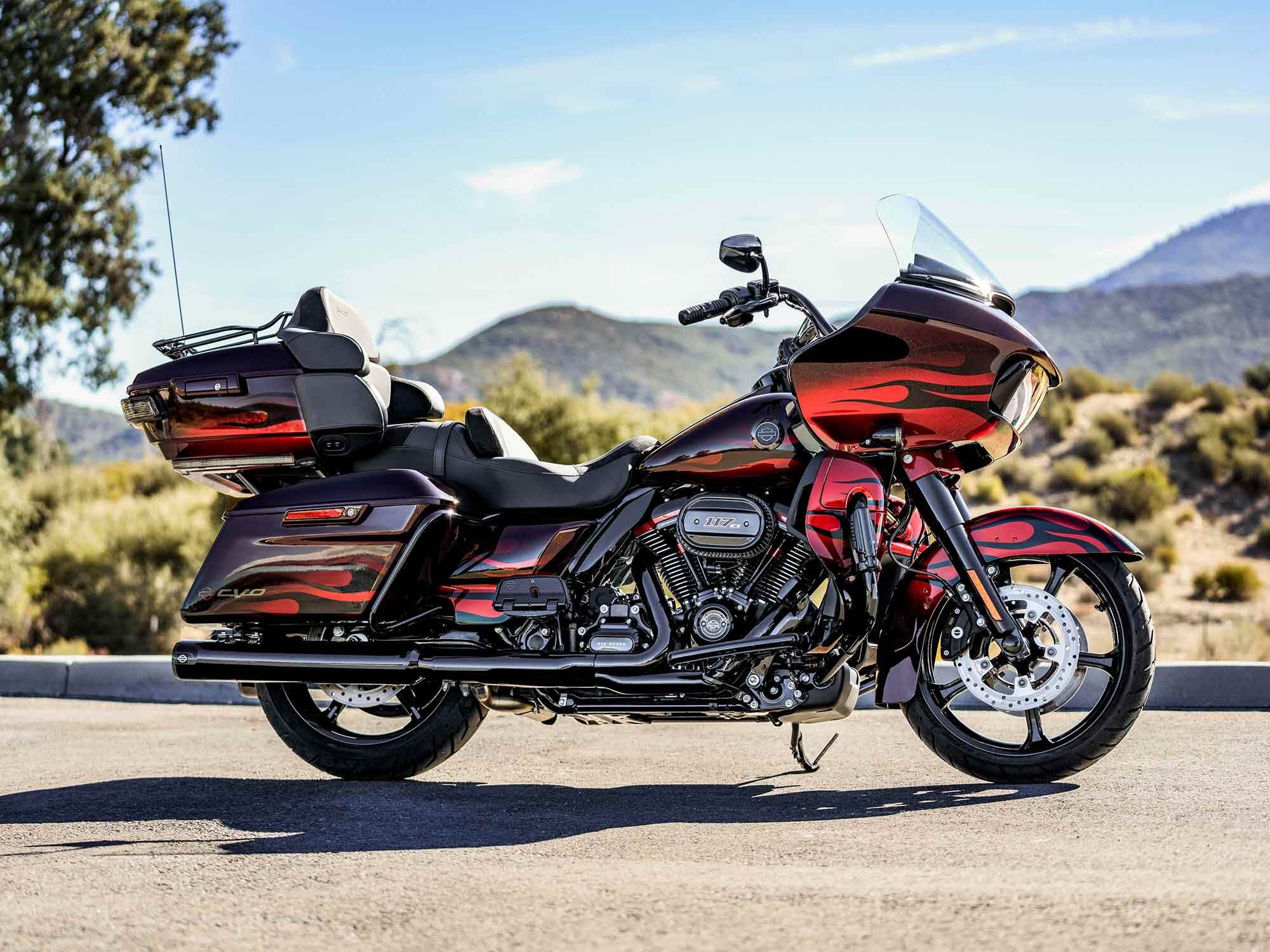 H-D’s 2022 CVO lineup carries over the same models from last year, save for the CVO Limited, which is replaced by the new CVO Road Glide Limited (shown).