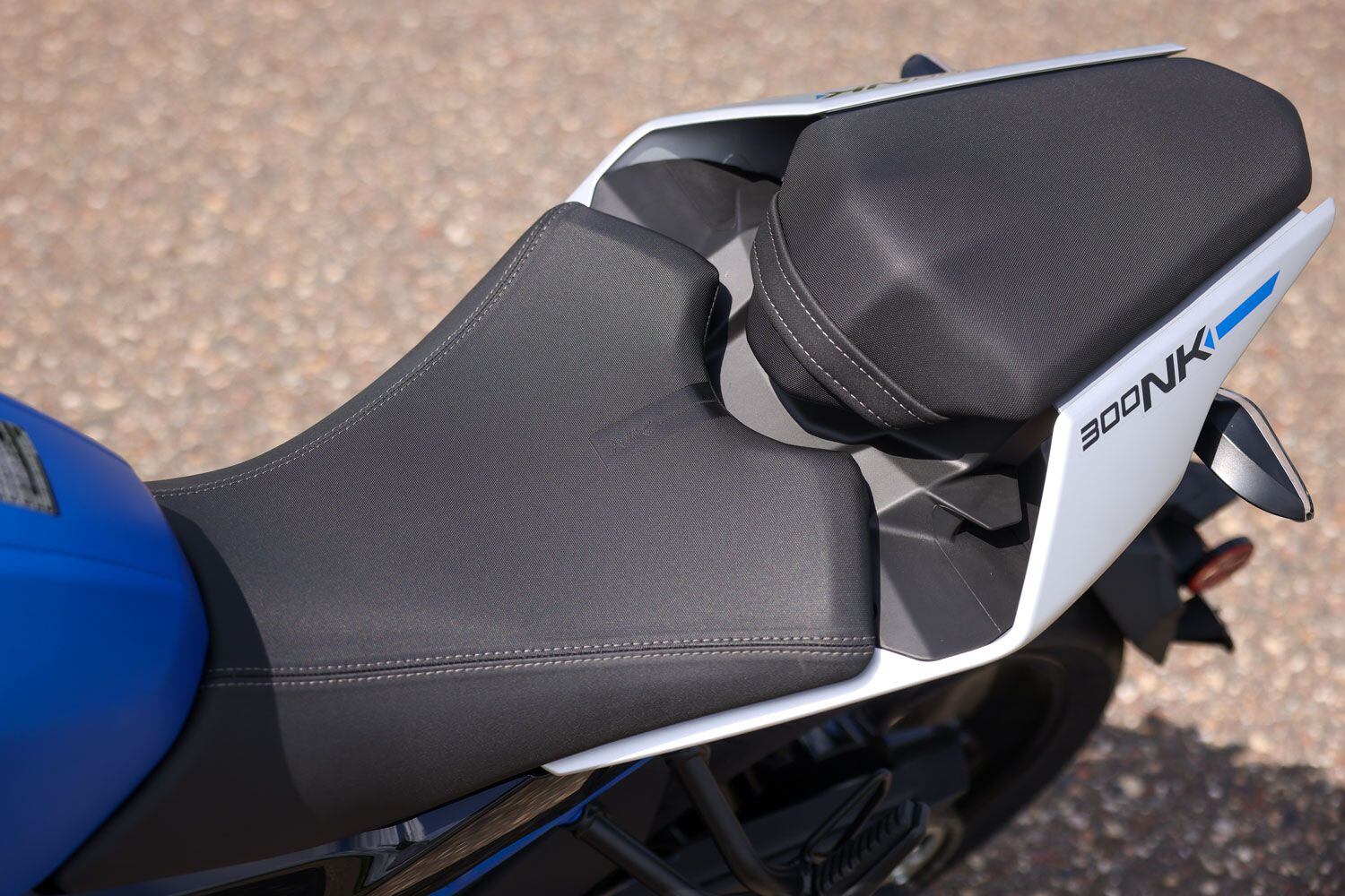 The seat height is just 30.7 inches versus the 31.2-inch height of the 300SS.