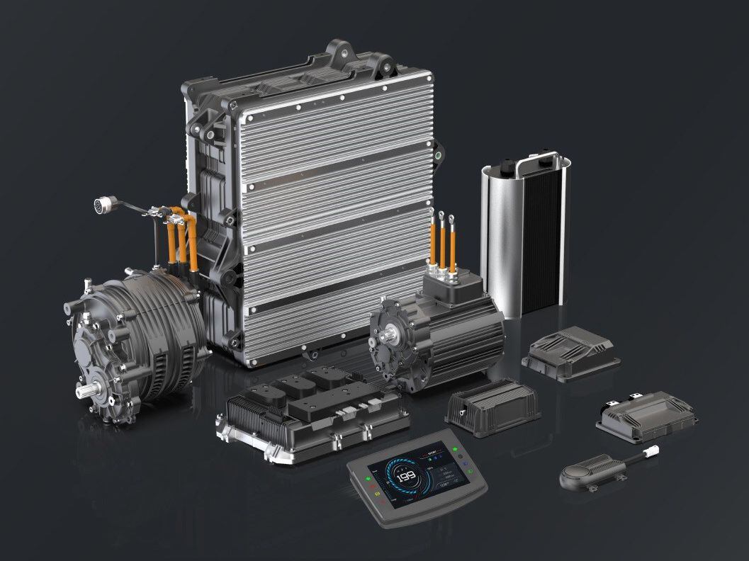 This is the modular battery and motor system from Blue Stone New Power that powers the 300GT-E.