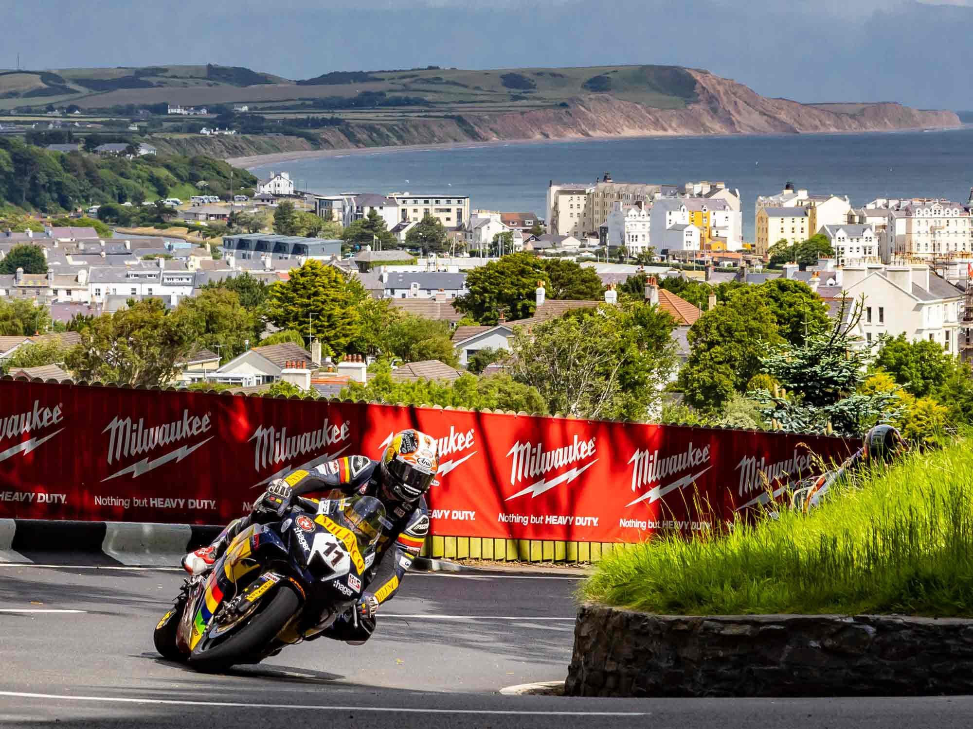 Manxman Connor Cummins could look back over his shoulder and see both his home in Ramsey and his Conrod’s Coffee Shop near Parliament Square.