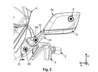 Desenho de patente de câmeras voltadas para a frente do sistema de câmeras da BMW