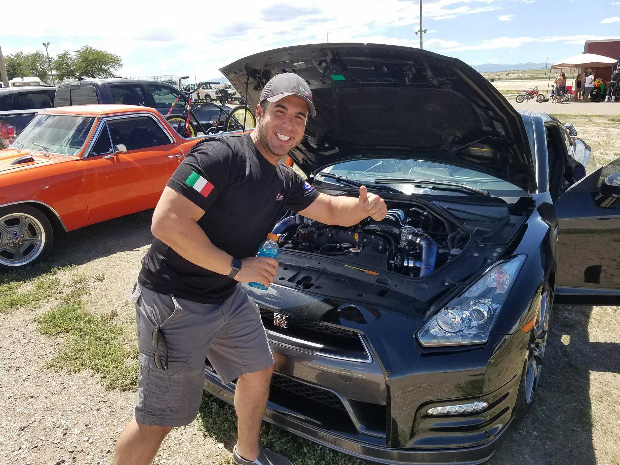 Ferrari drove his home-built 1,400 hp Nissan GTR down to Colorado’s Pueblo Motorsports Park to watch fellow-instructor Ryan Burke in Motorcycle Roadracing Association competition. A few years before this, he considered quitting riding but reapplied himself to core techniques to grow into an extremely competent rider and Senior YCRS instructor.