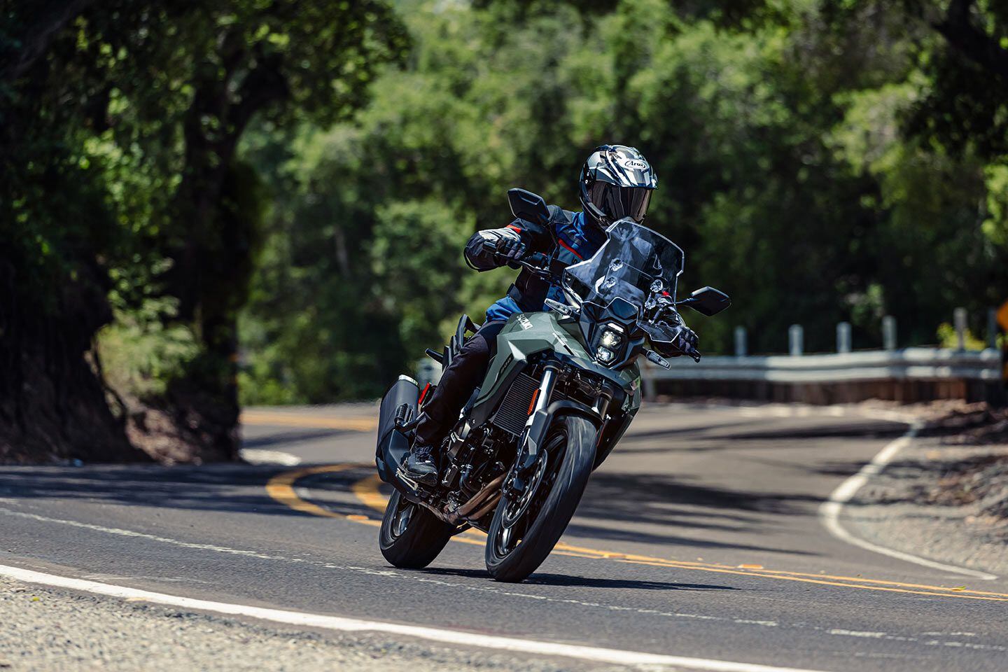 Seat height has been reduced on the V-Strom 800 from the 800DE by 1.2 inches.