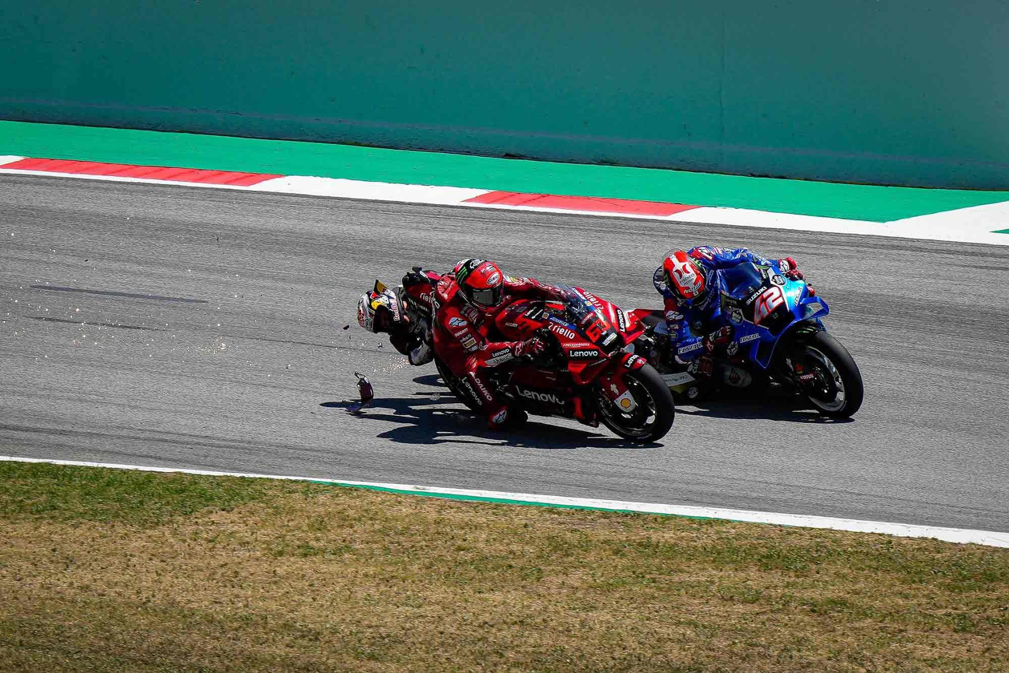 Francesco Bagnaia sees his first lap exit of the race with the help of Nakagami as more than just a racing incident.