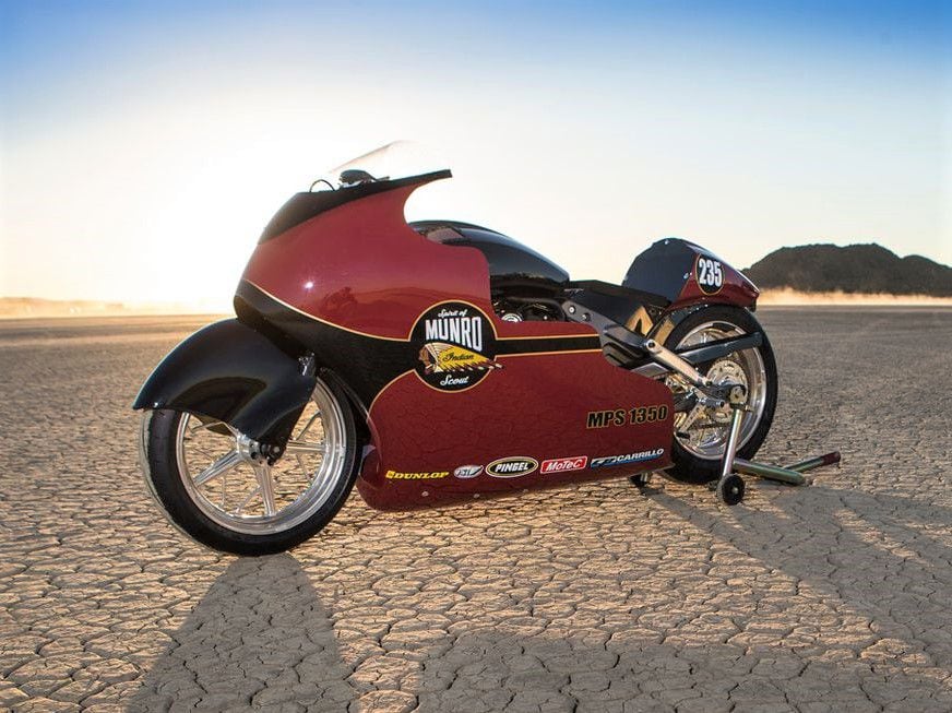 The 2017 Indian Scout Racer “Spirit of Munro” commissioned by Indian.
