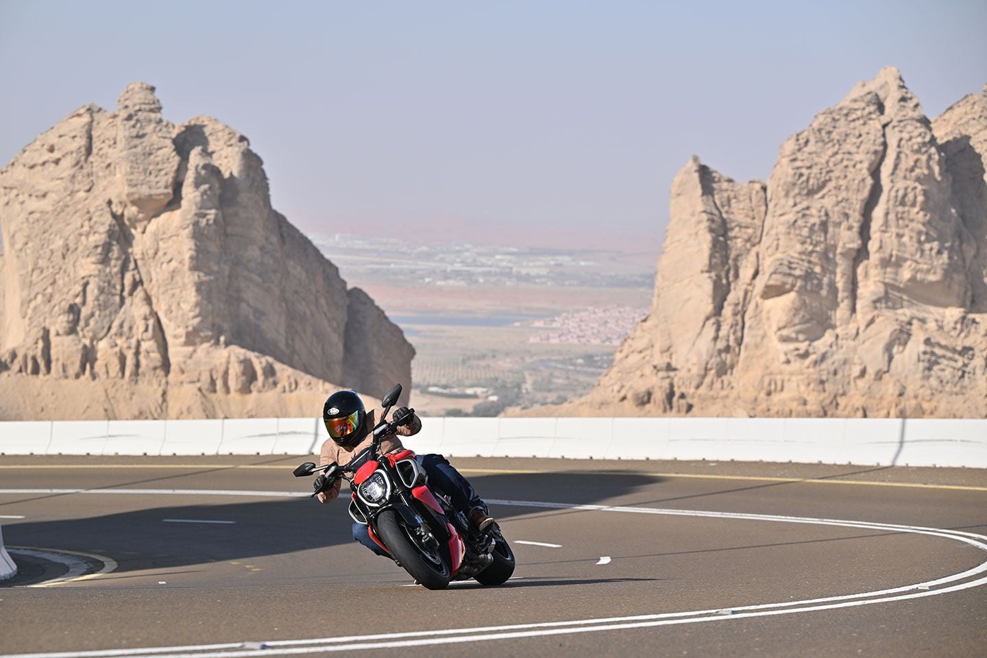 Not a sportbike? Could have fooled us! Handling performance of the Diavel V4 is far beyond what is expected of a cruiser.