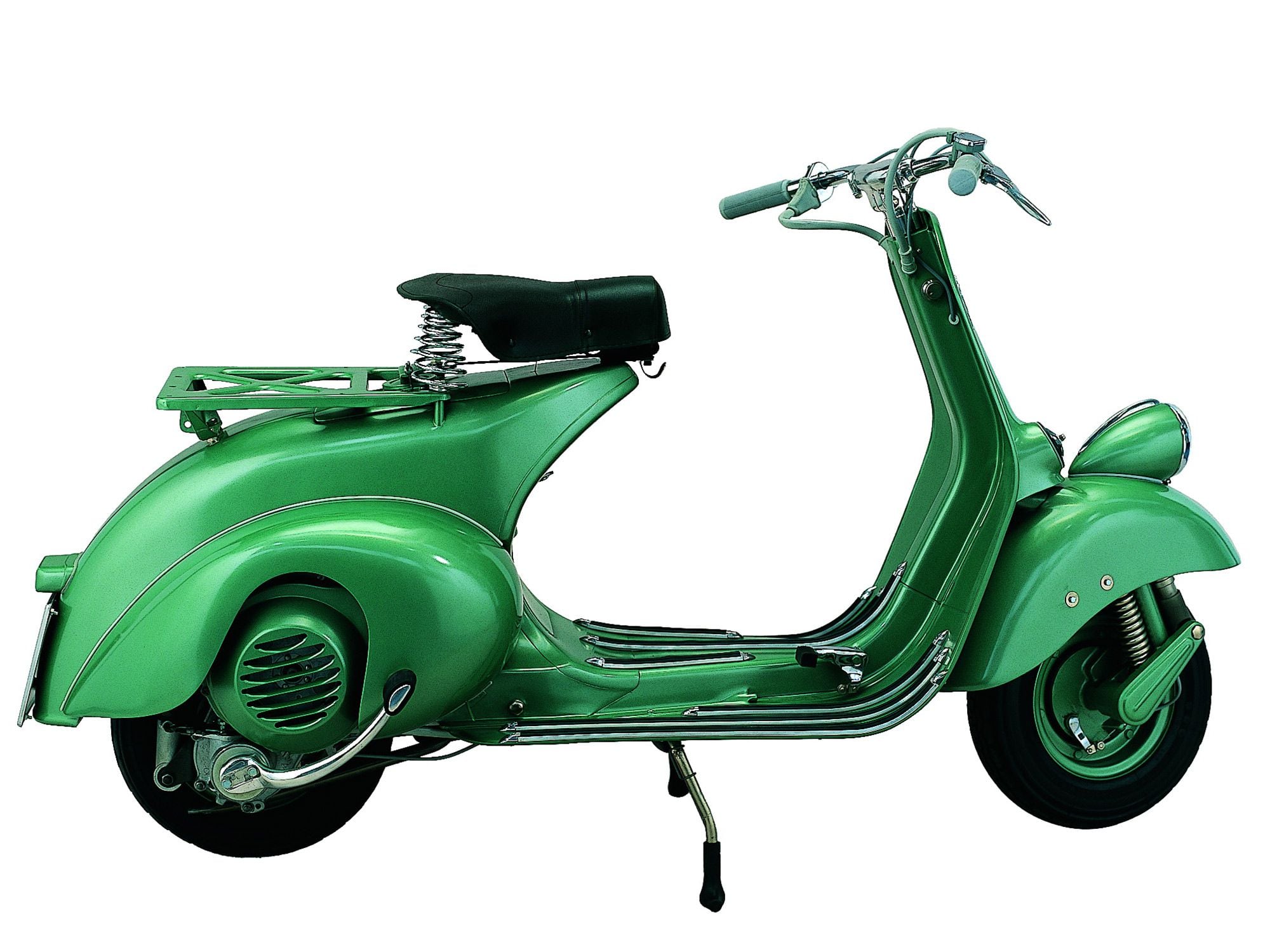 The iconic machine that introduced Vespa to the world: the 1951 Vespa 125 which appeared in the film Roman Holiday.