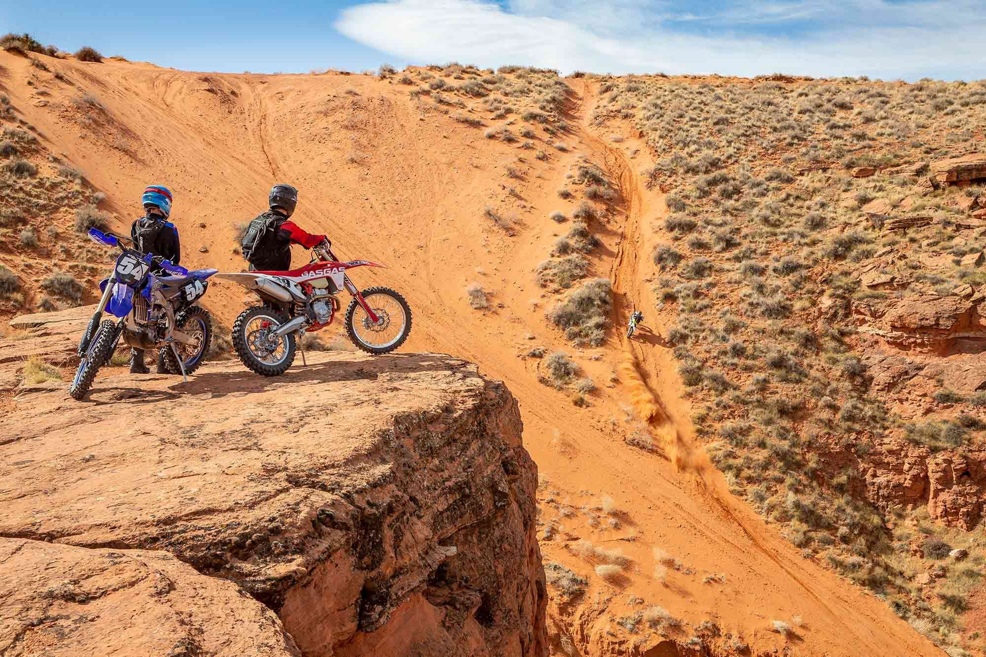 If there’s one time you envy your buddy riding a 450 while you’re on a smaller-displacement dirt bike, it’s when faced with a long, sandy hill climb.