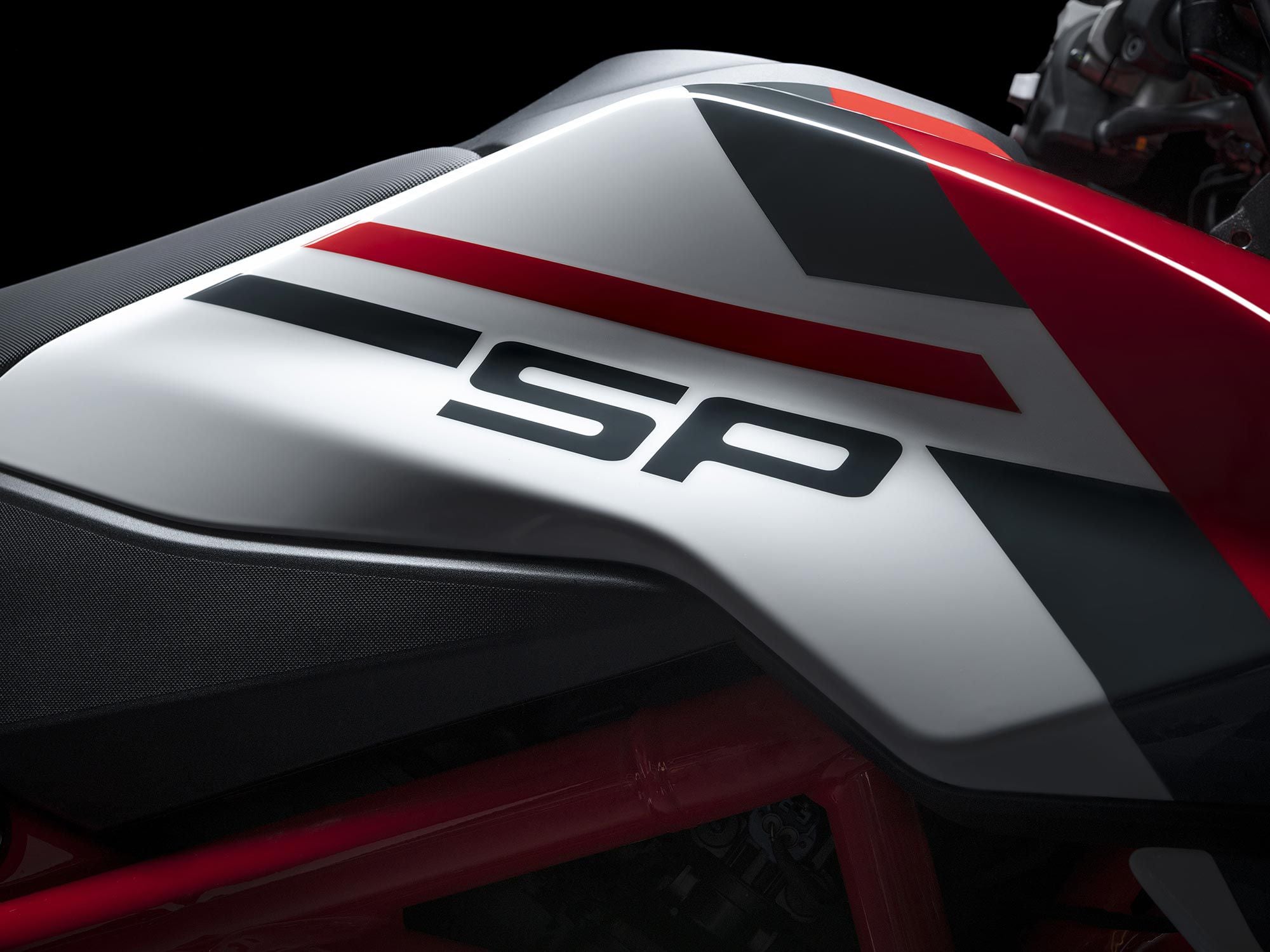 The SP’s new livery has a certain Ducati Corse panache.