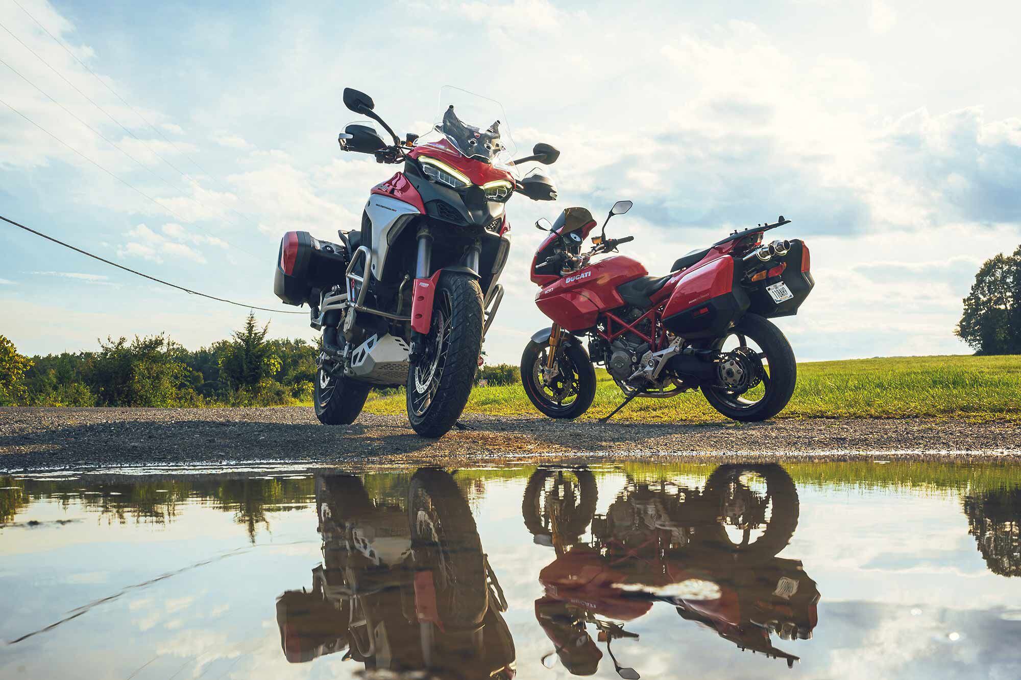 Ducati deserves a gold star for the V4′s amazingly comfortable seat and its easily adjustable windscreen. The outgoing Multistrada 1260′s pinch-to-adjust screen was already great but the new pinchless operation is even better.