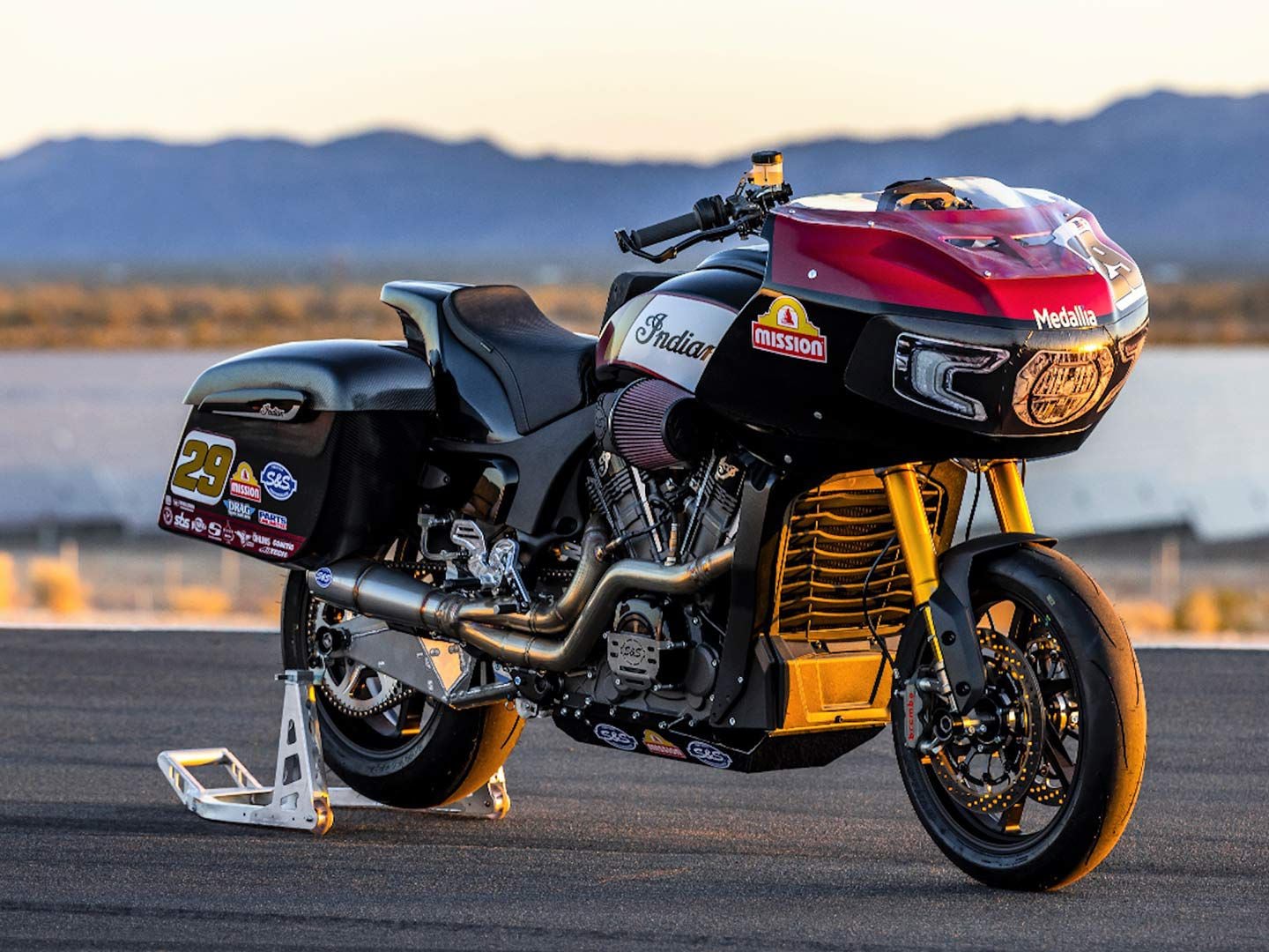 Looking to own a race-spec bagger? Bring a fat checkbook: Indian’s Challenger RR will cost you $92,299.