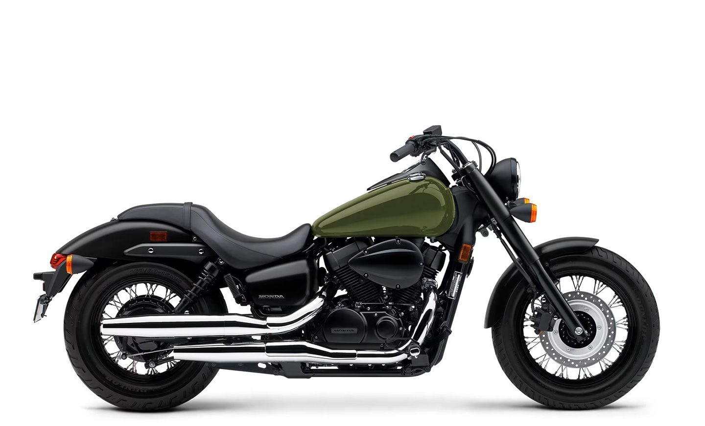 It’s classic cruising with the long-running, low-slung Shadow Phantom, at just 25.8 inches off the pavement.