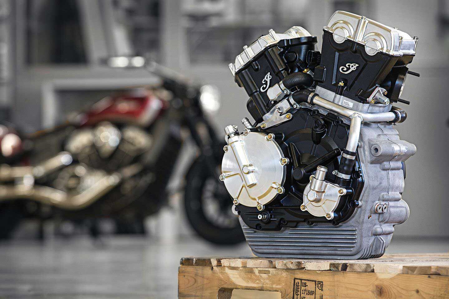 Indian’s FTR dirt-track engine designed by Swissauto.