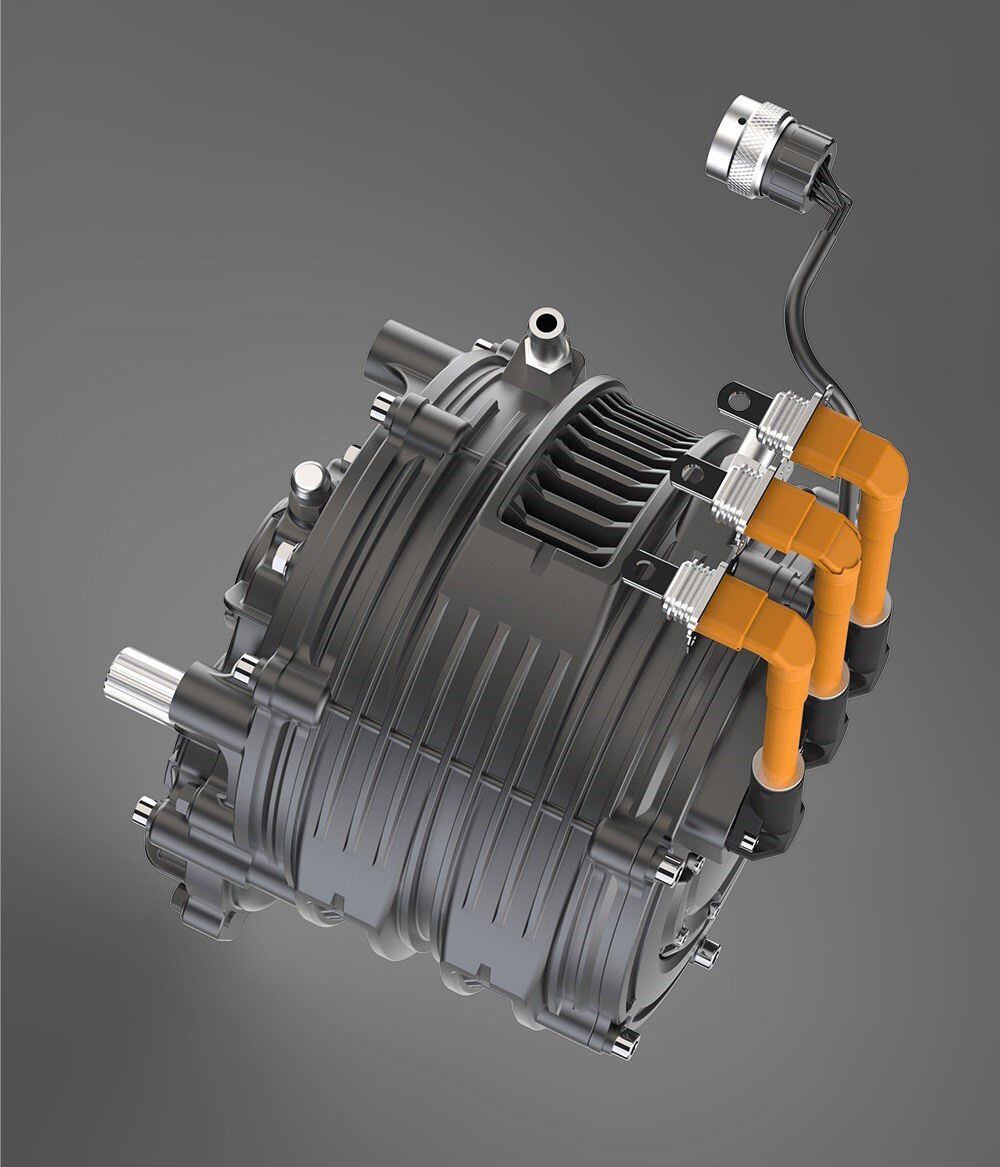 The 144-volt motor from NUPO is rated at 10.5kW, or about 14.5 hp.