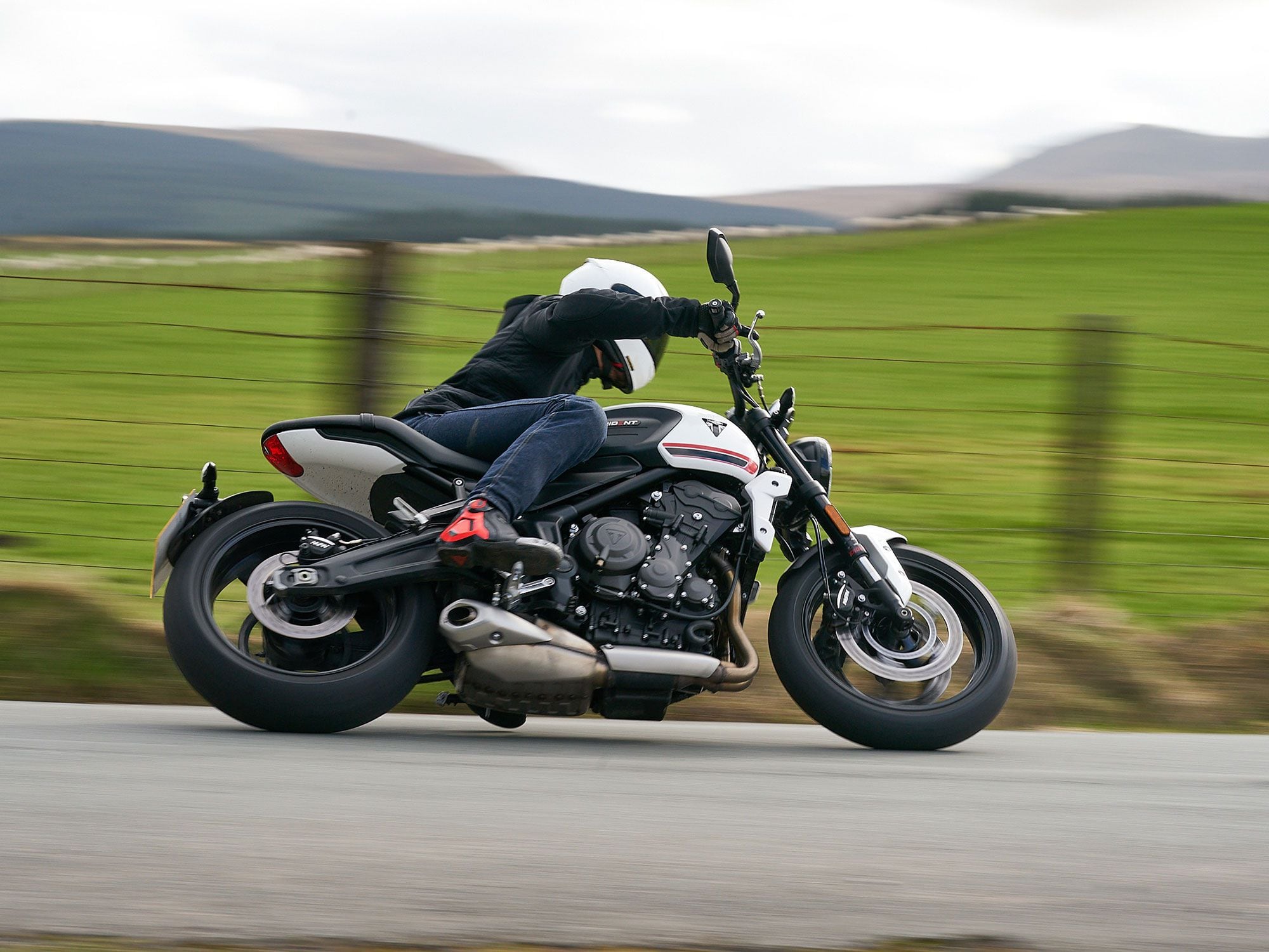 Living out TT-racer fantasies finds the Trident 660 a willing motorcycle that performs well above the spec sheet would suggest.