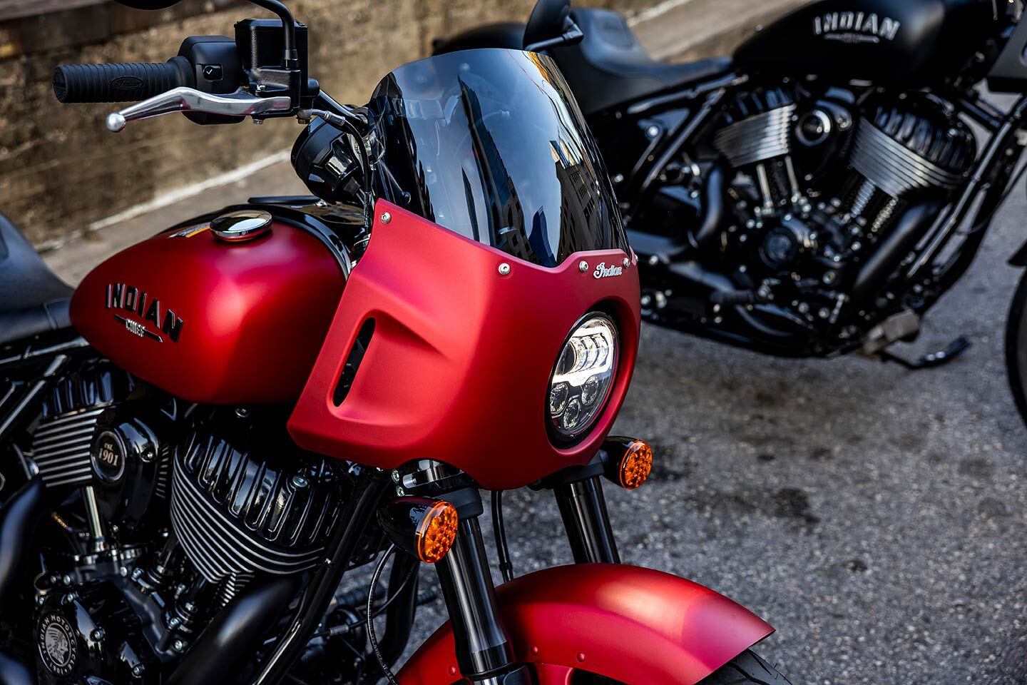 Closer look at the quarter fairing that comes standard on the Sport Chief.