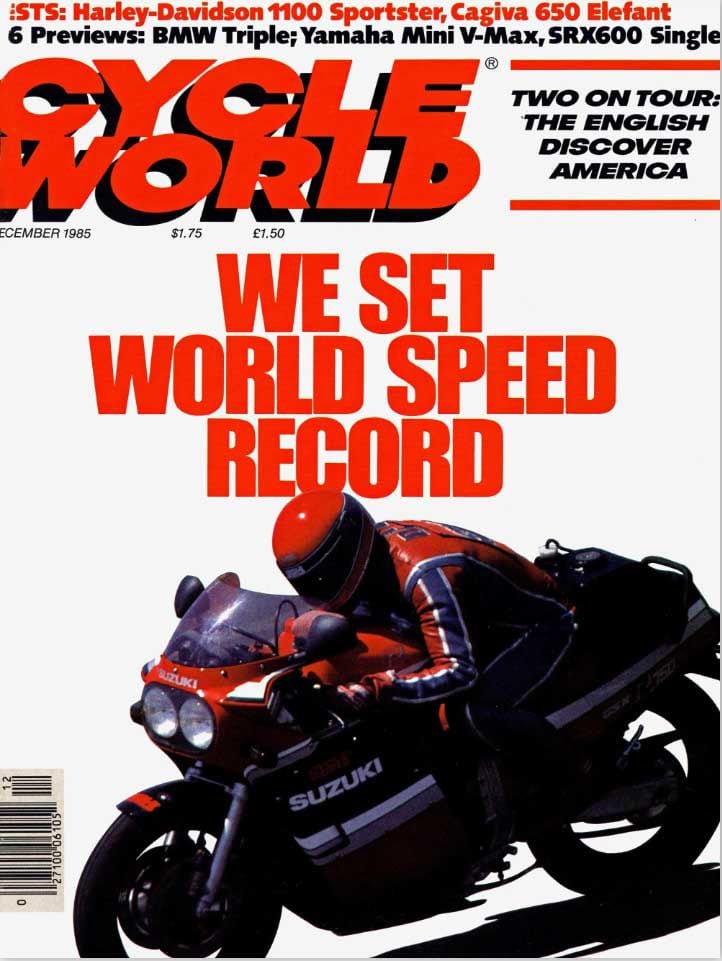 Cycle World set a world speed record on the original 1985 Suzuki GSX-R750.