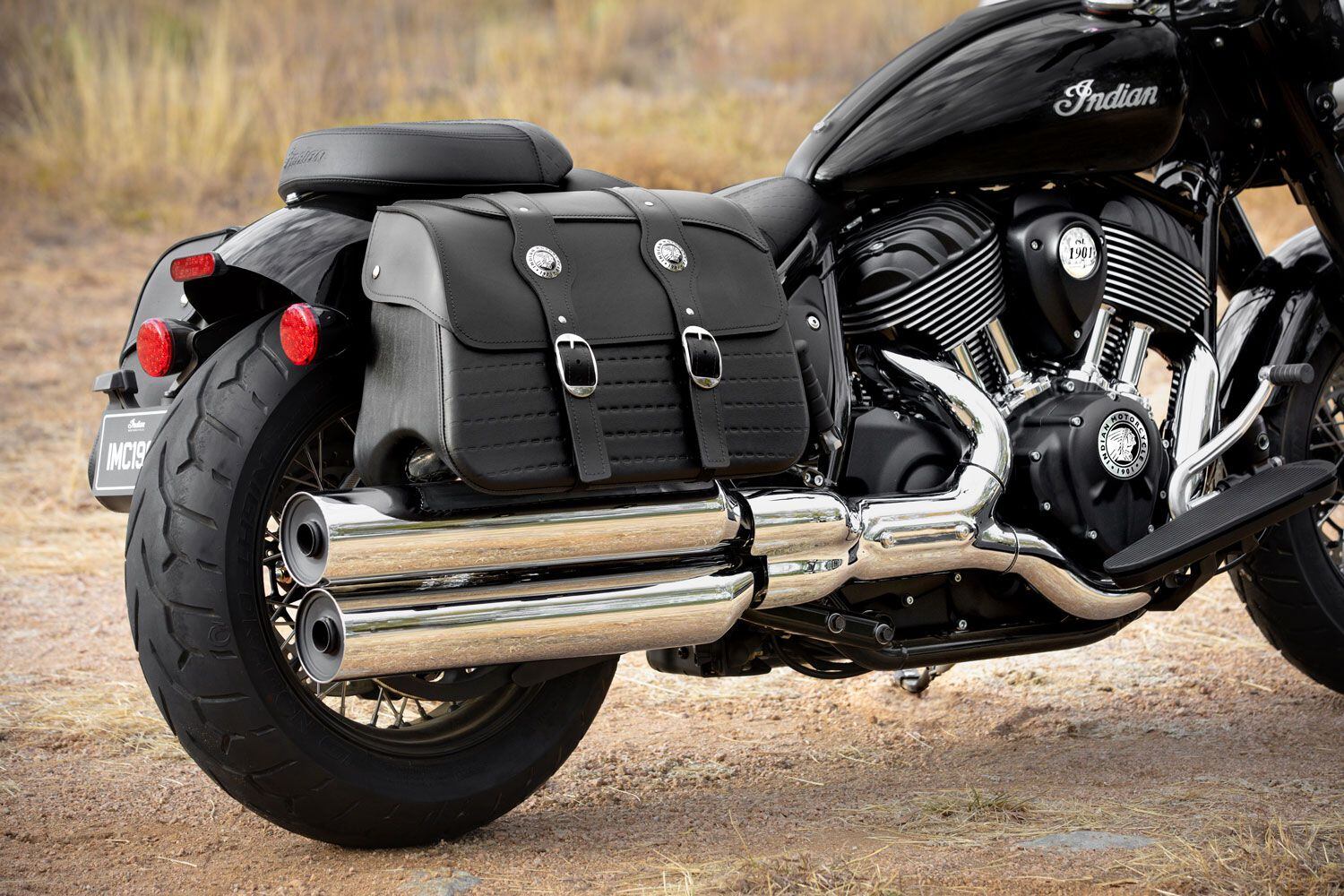 Leather saddlebags hold 9.7 gallons of cargo; if that’s not enough, other accessories are available to persuade a passenger to join you.
