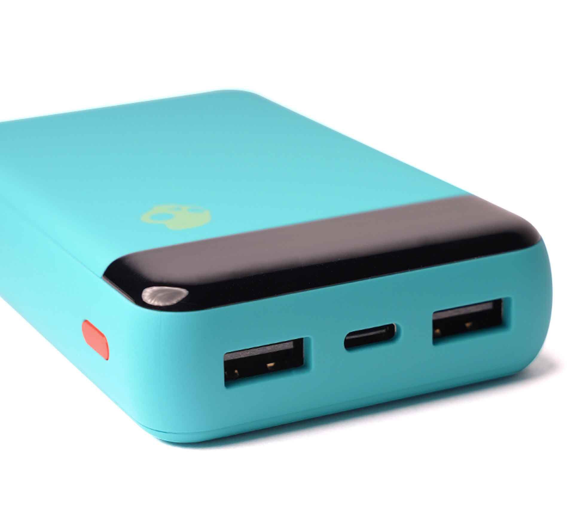 Skullcandy’s Fat Stash 2 remote battery is compact and convenient with wireless charging.