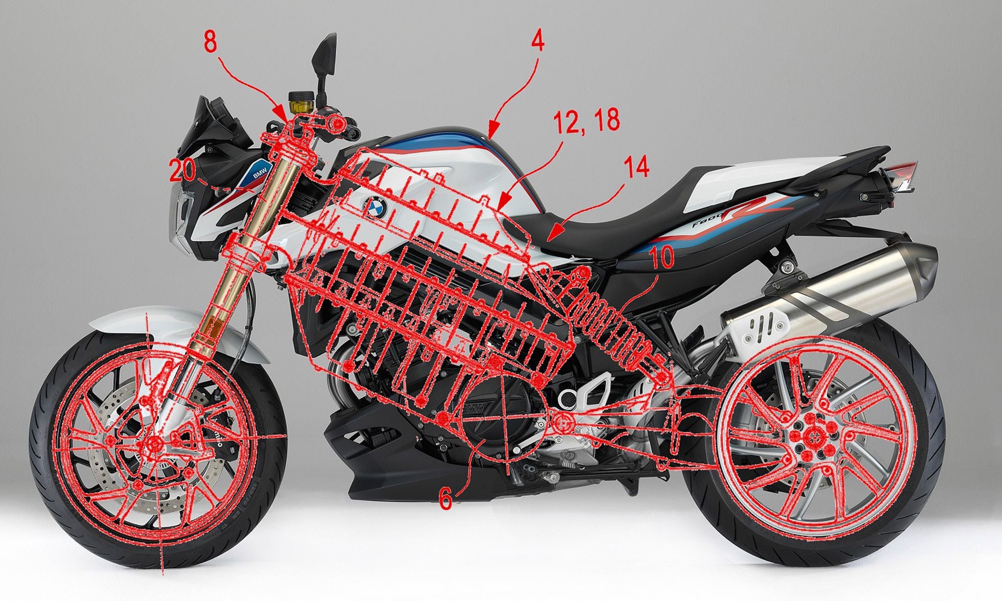 Una patente más antigua mostraba que BMW también usaba un diseño de motor más convencional con una forma general similar a sus modelos de la serie F.