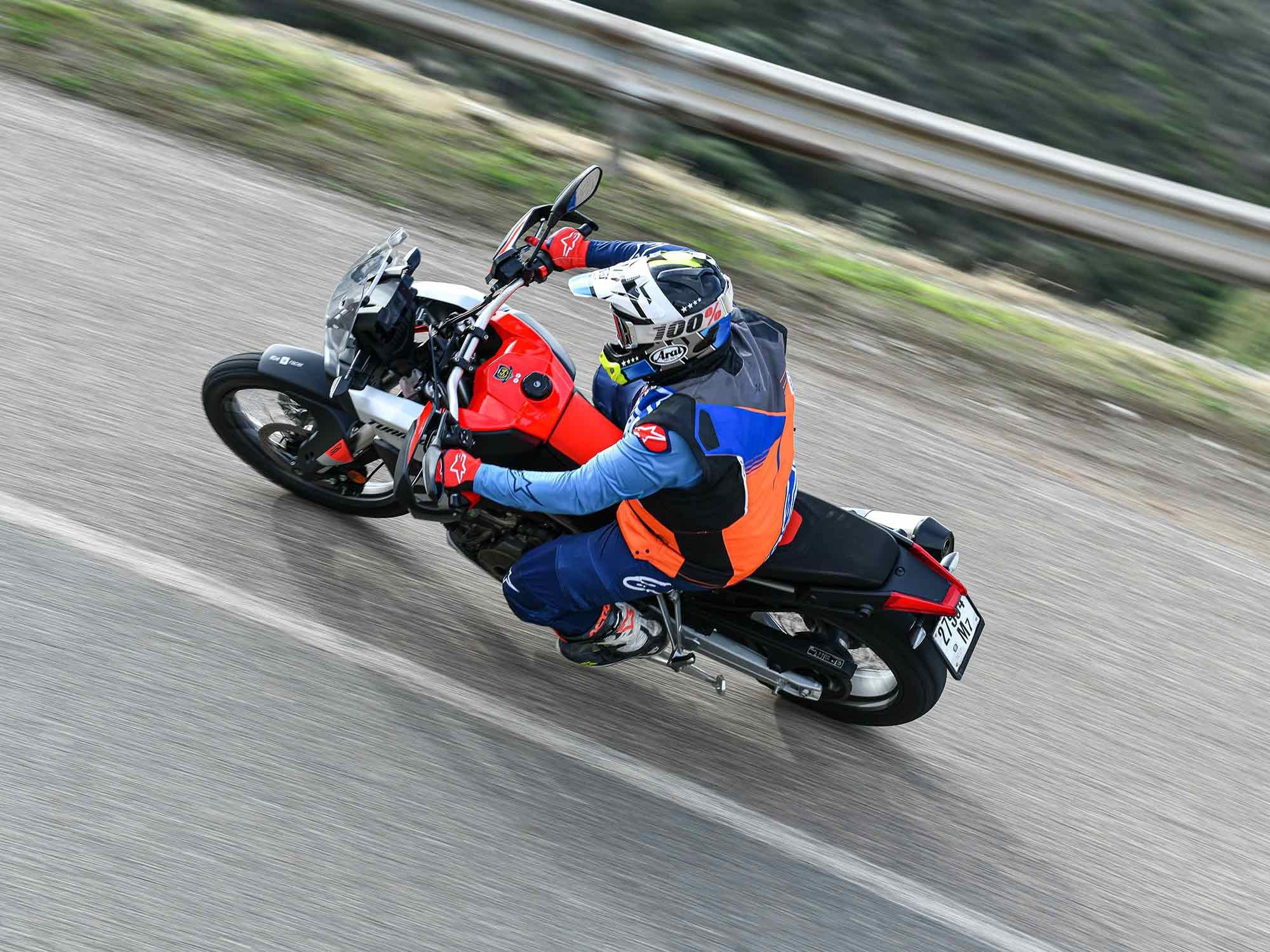 Ergonomics on the Tuareg 660 are excellent for a midsize ADV.