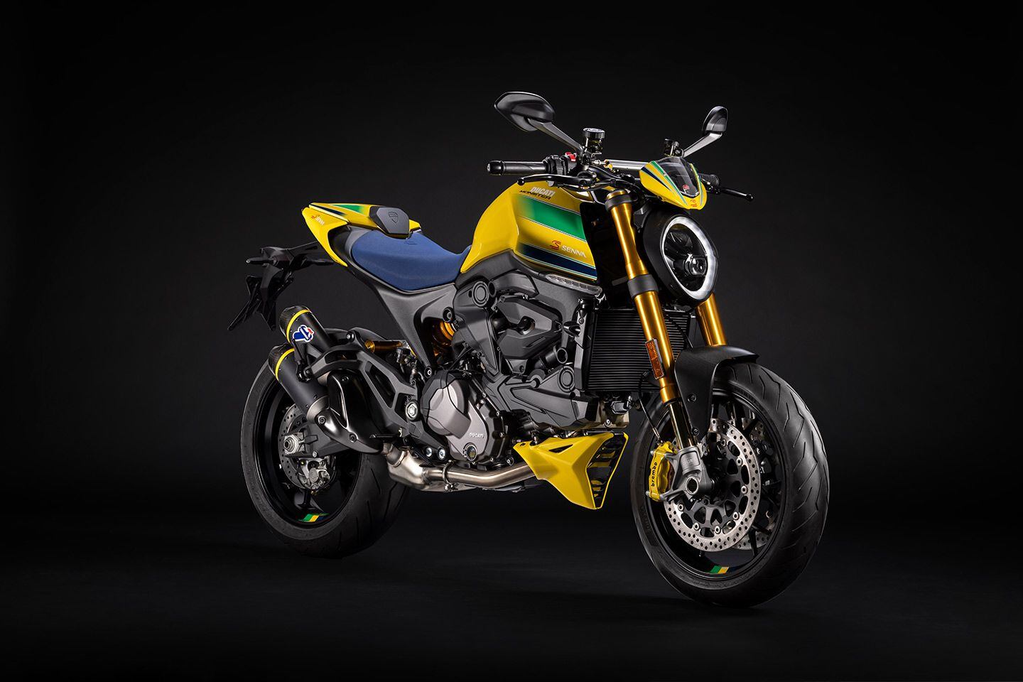 Ducati’s Monster Senna pays tribute to Ayrton Senna.