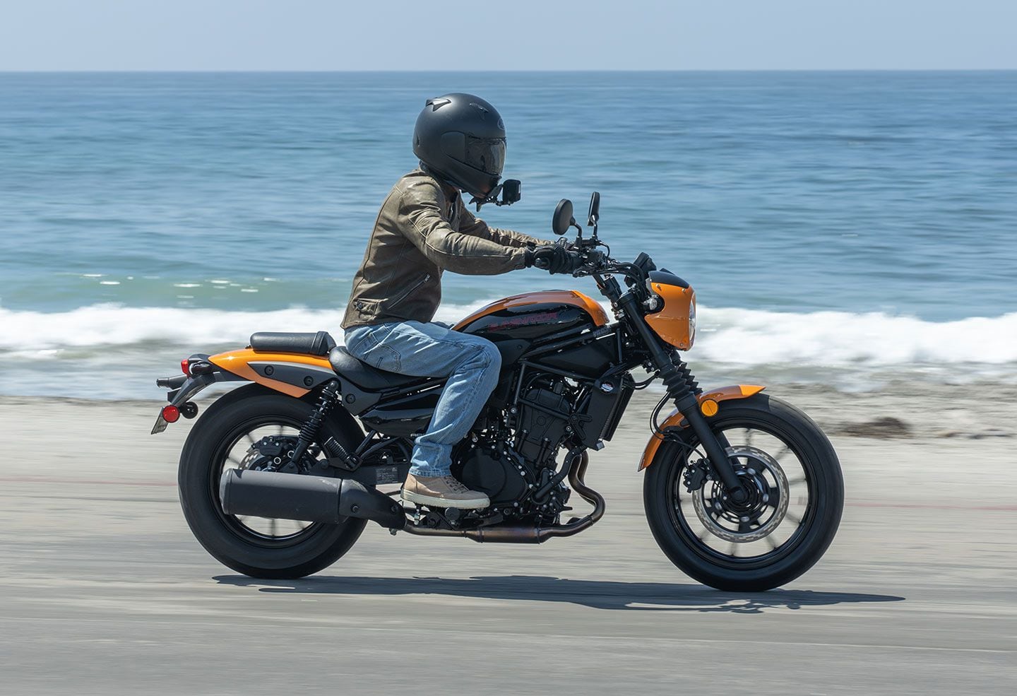 Feeling the ocean breeze on the 2024 Kawasaki Eliminator.