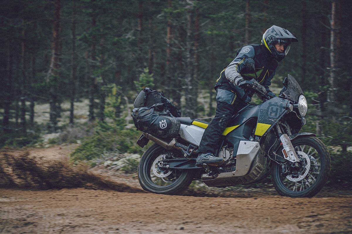 Wheel sizes on the new Norden are also shared with the KTM 890 Adventure, bringing a 21-inch front and 18-inch rear spoked hoops, shod with tubeless Pirelli rubber.