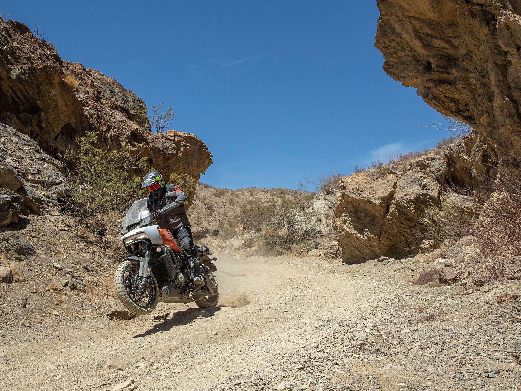 On or off the road, we wish the Pan America came equipped with a bidirectional quickshifter.