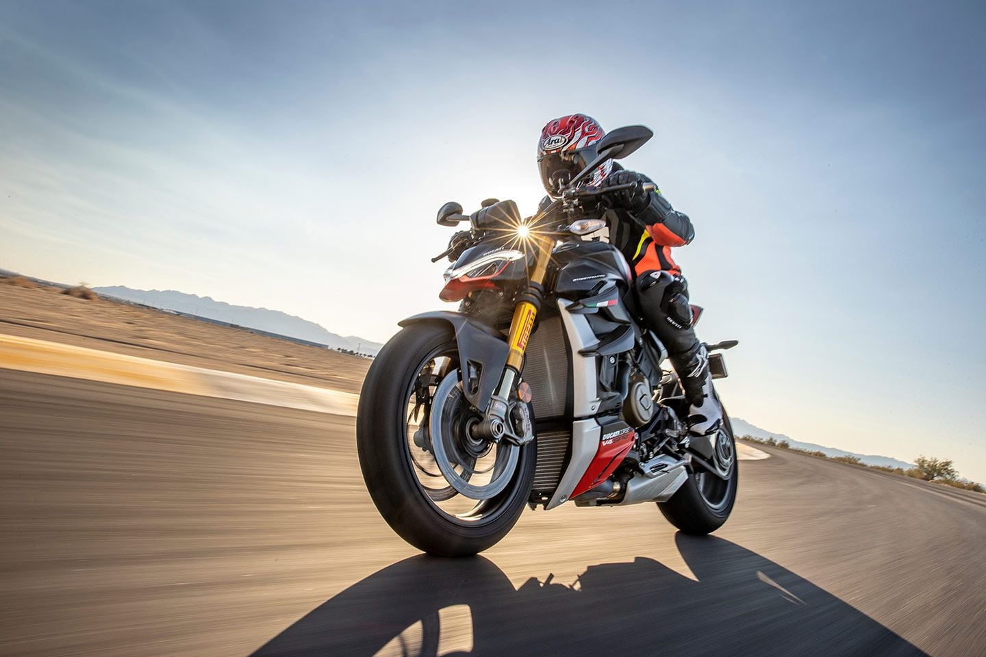 Not only is the Ducati amazingly comfortable on the street, it offers a good position for attacking the track as well.