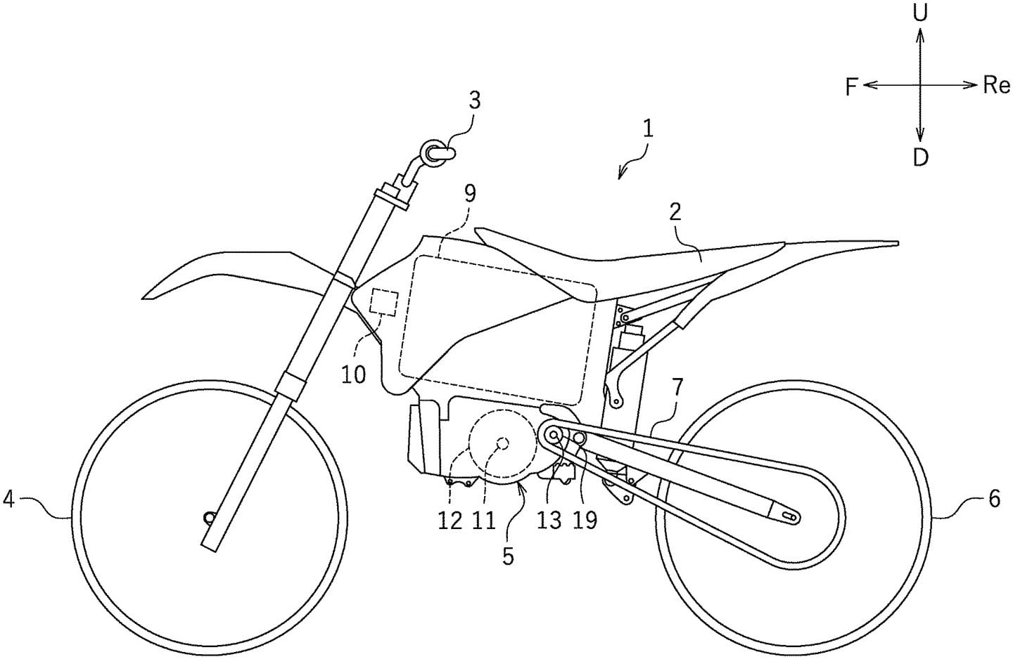 Although visually simple, Yamaha has filed patents that detail work it is doing on an electric motocross bike, which has some unique features.